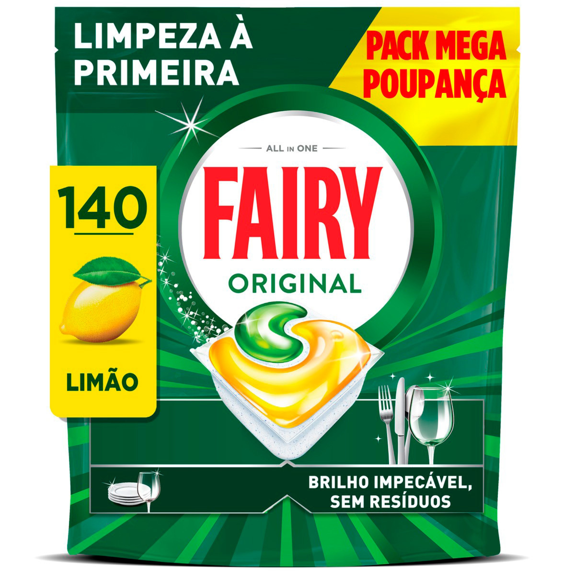 Detergente Maquina Loiça Limão embalagem 140 doses