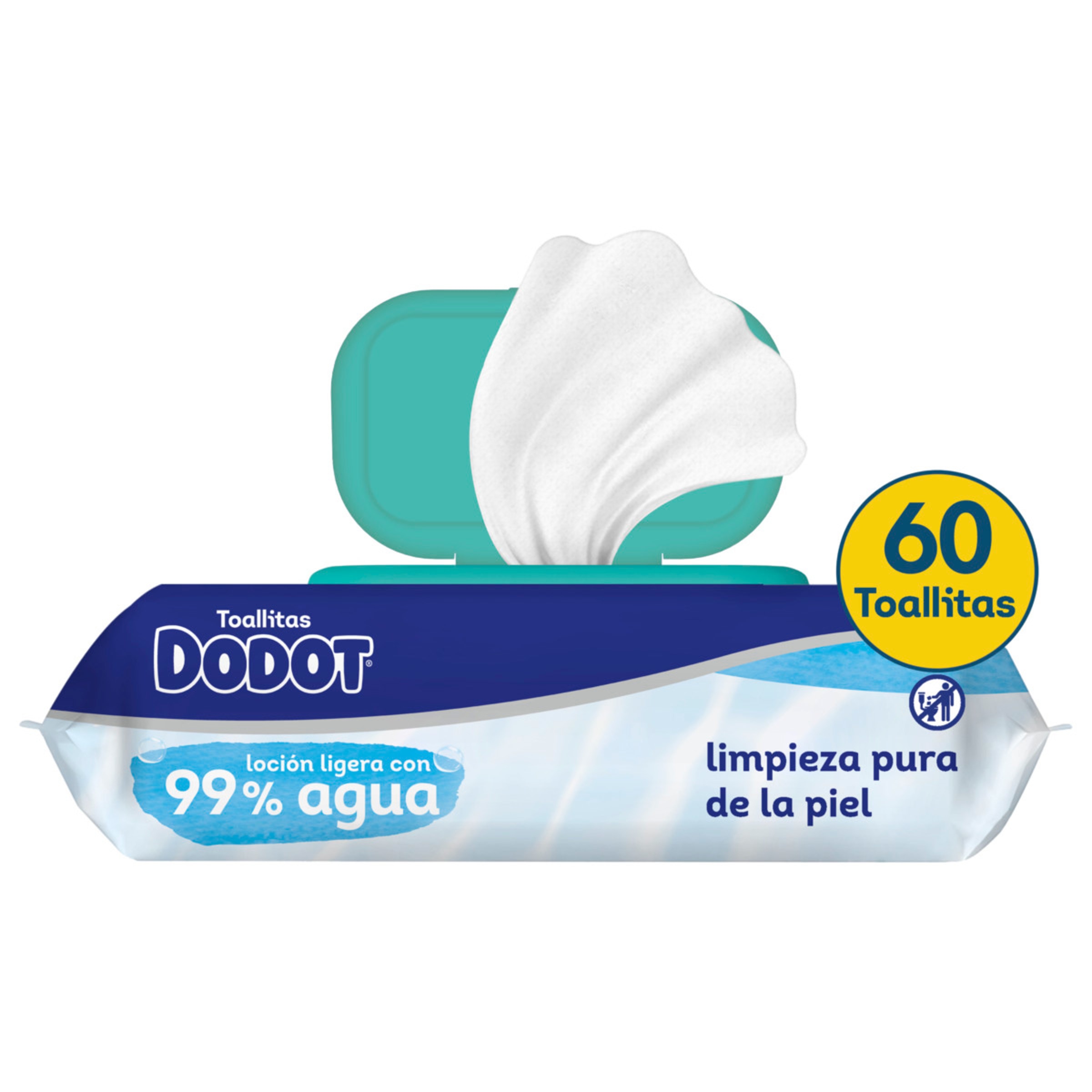 Toalhitas Aqua 0% embalagem 60 unidades
