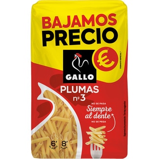 macarrones plumas N.3 paquete 400 g - Gallo