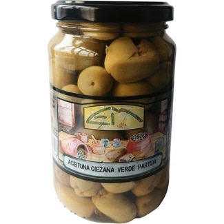 aceituna verde ciezana partida frasco 205 g neto escurrido - Encurtidos Murcianos