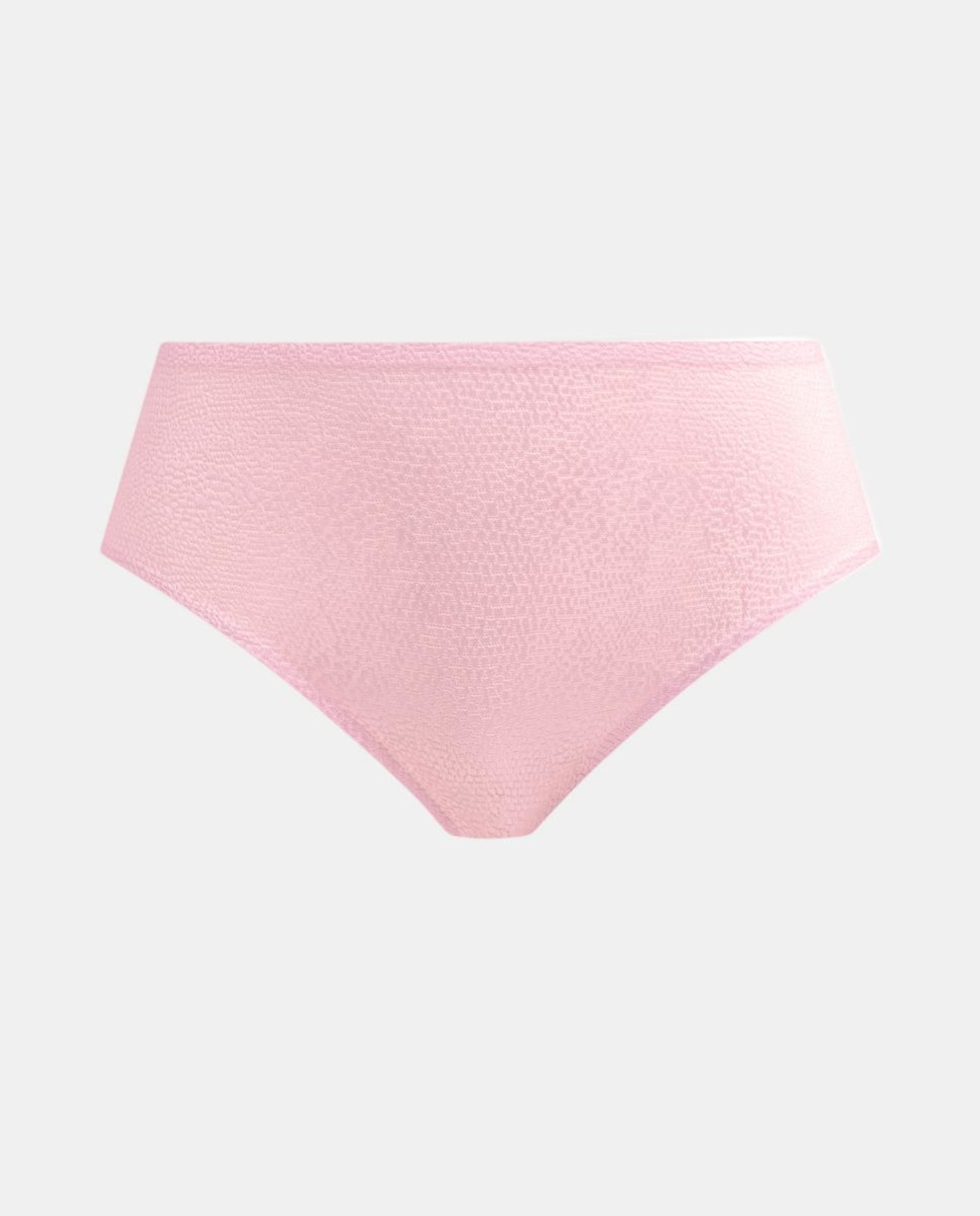Cueca de Cintura Subida em Tecido de Jacquard Iridescente Rosa-4