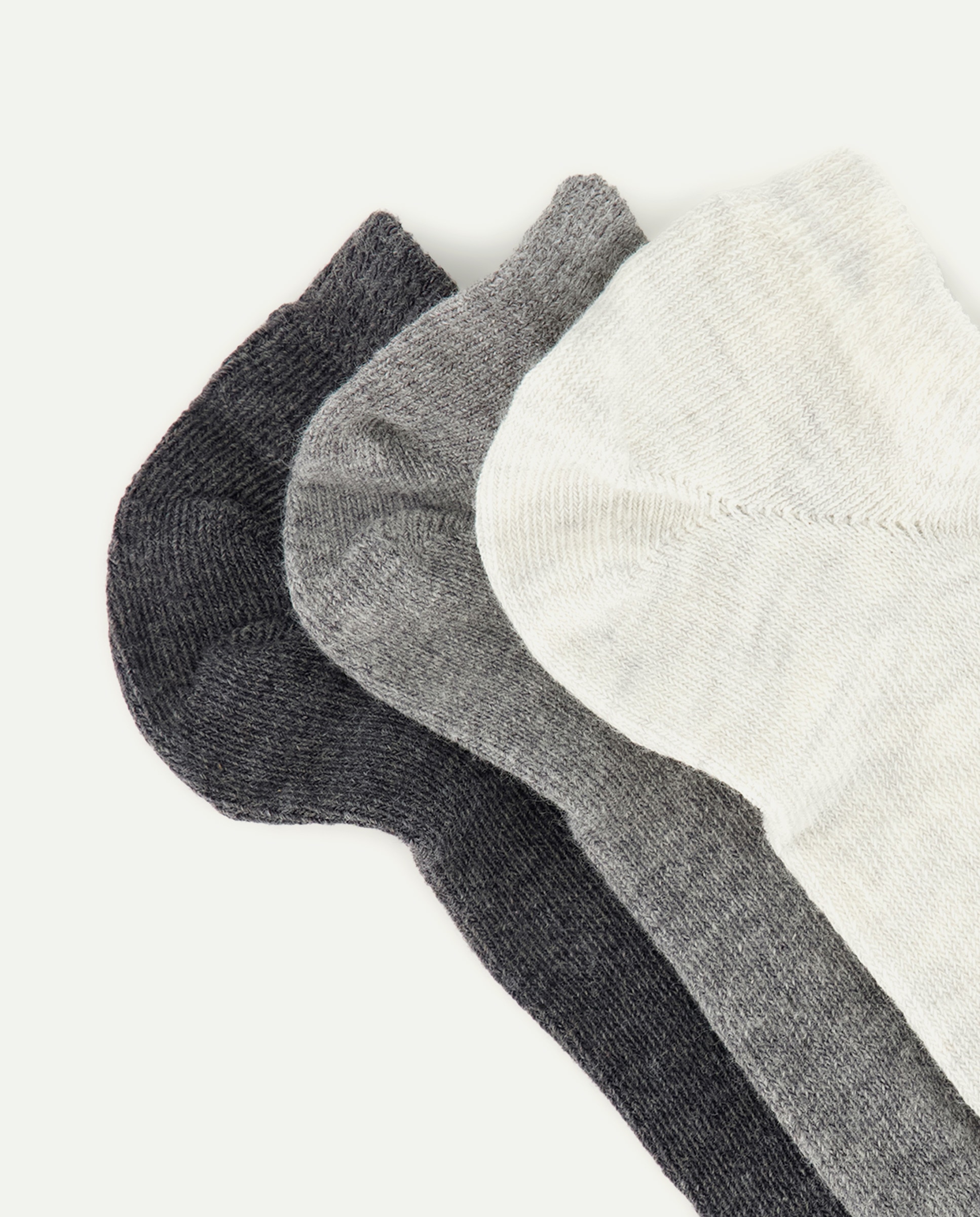 Pack 3 calcetines footies de mujer 820 Gris medio-2