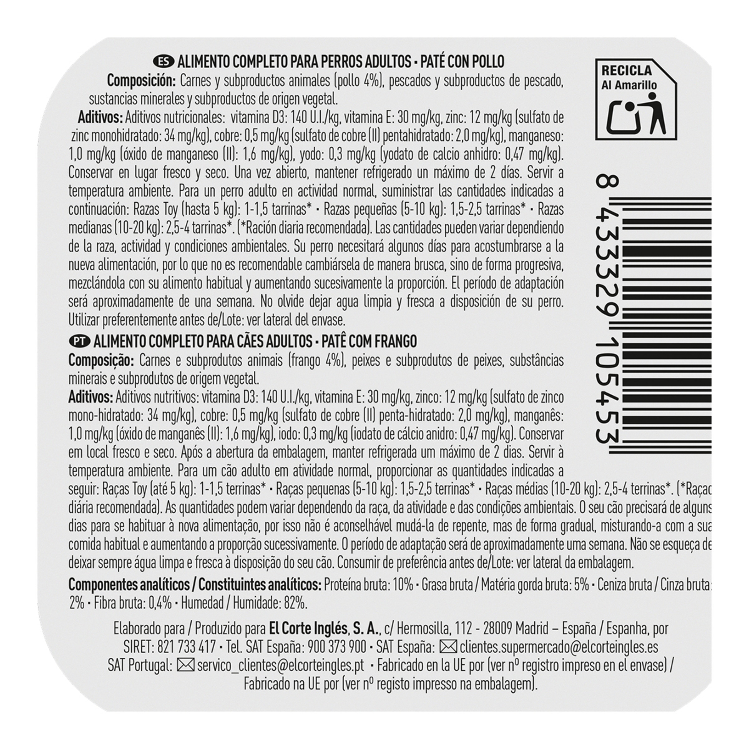 Comida húmeda para perros adultos Katakán pollo 300 g 2