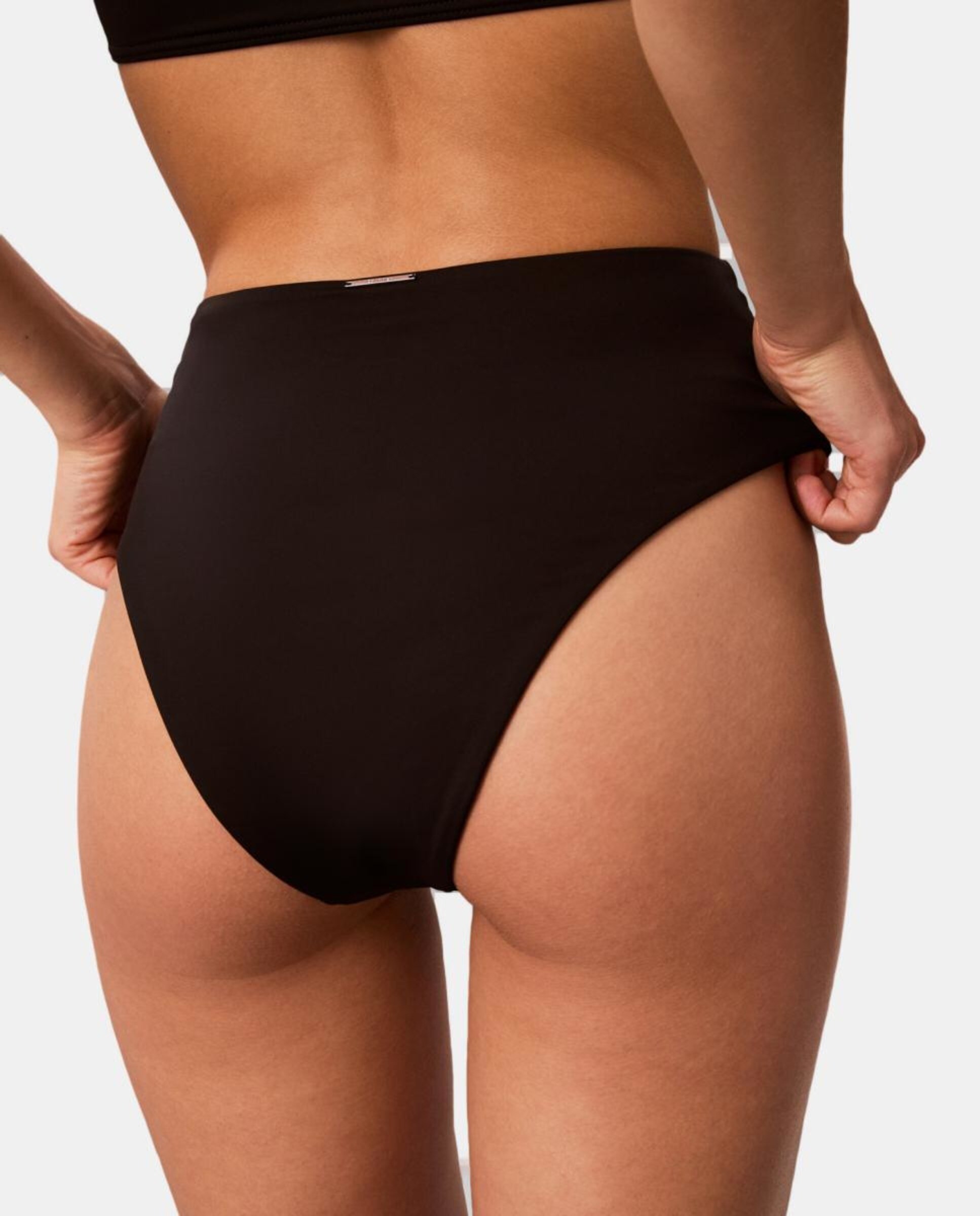 Parte de Baixo de Biquíni com Cintura Subida Preto-3