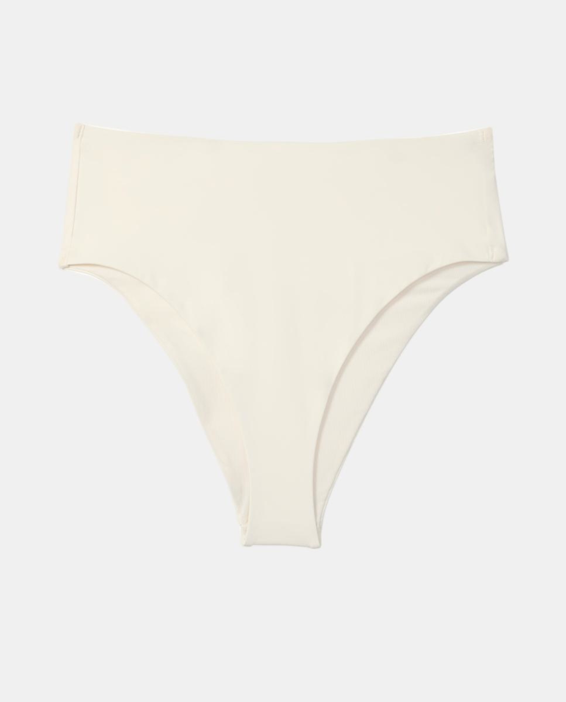 Parte de Baixo de Biquíni com Cintura Subida Creme-7