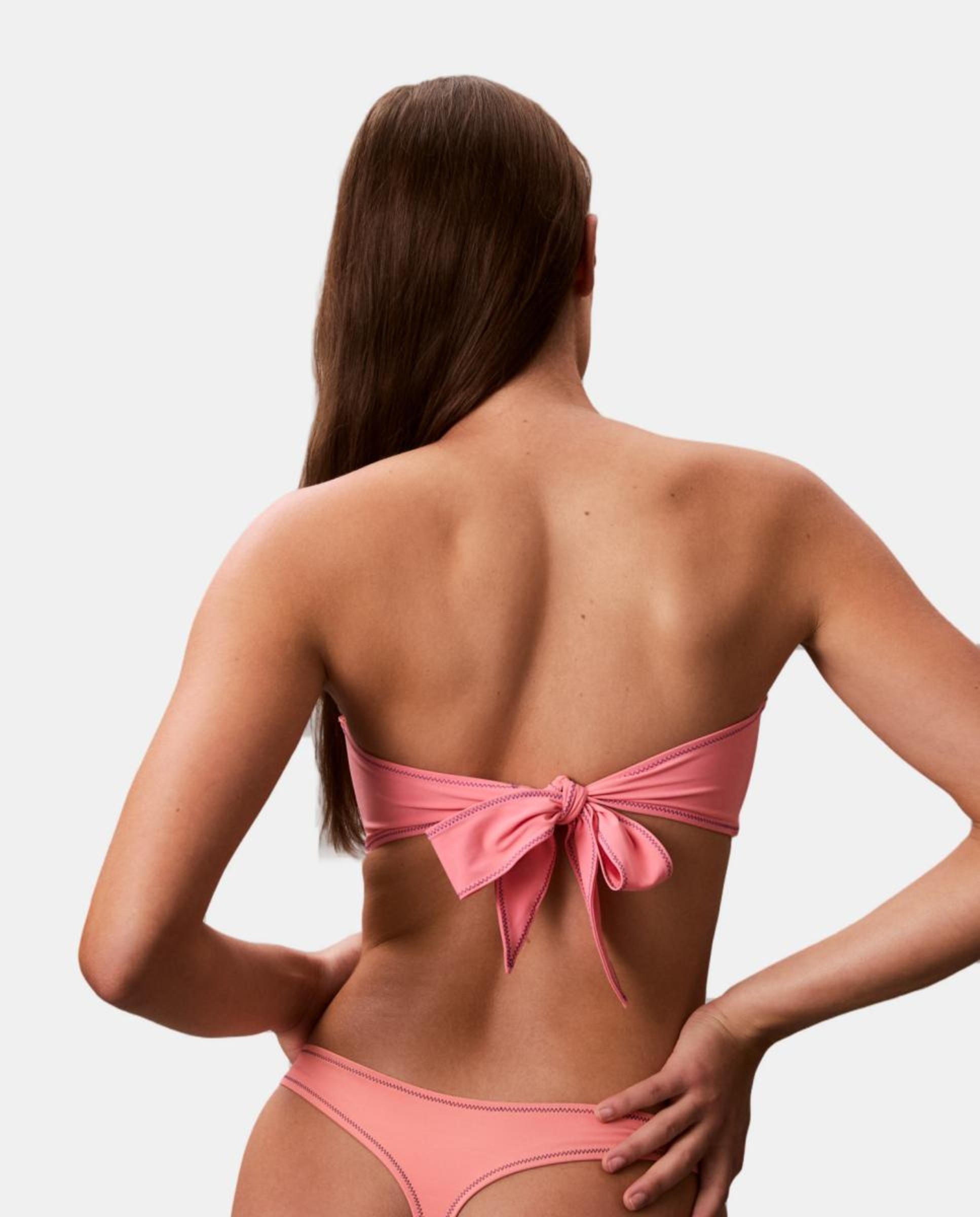 Parte de Cima de Biquíni Bandeau Rosa-4