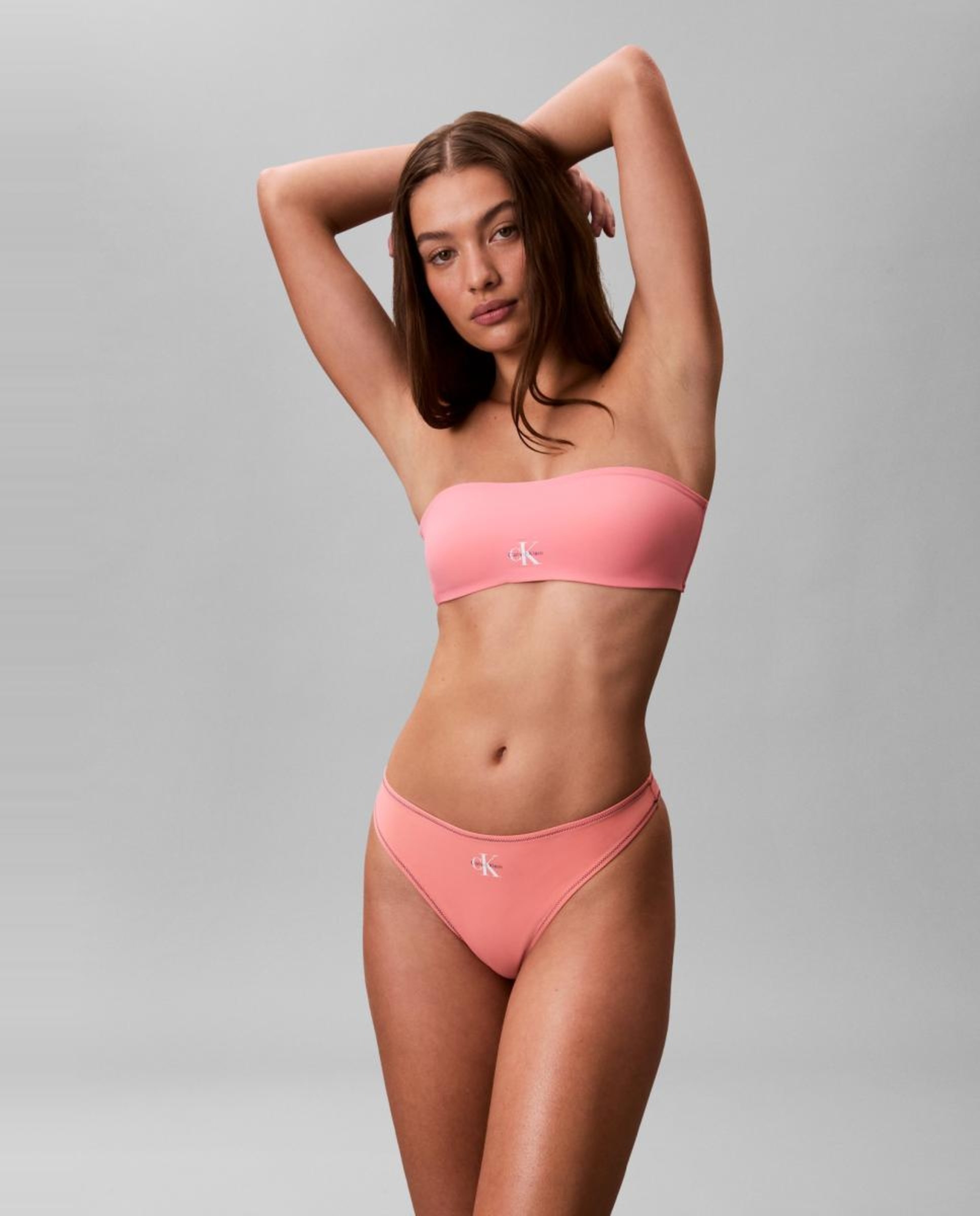 Parte de Cima de Biquíni Bandeau Rosa-2
