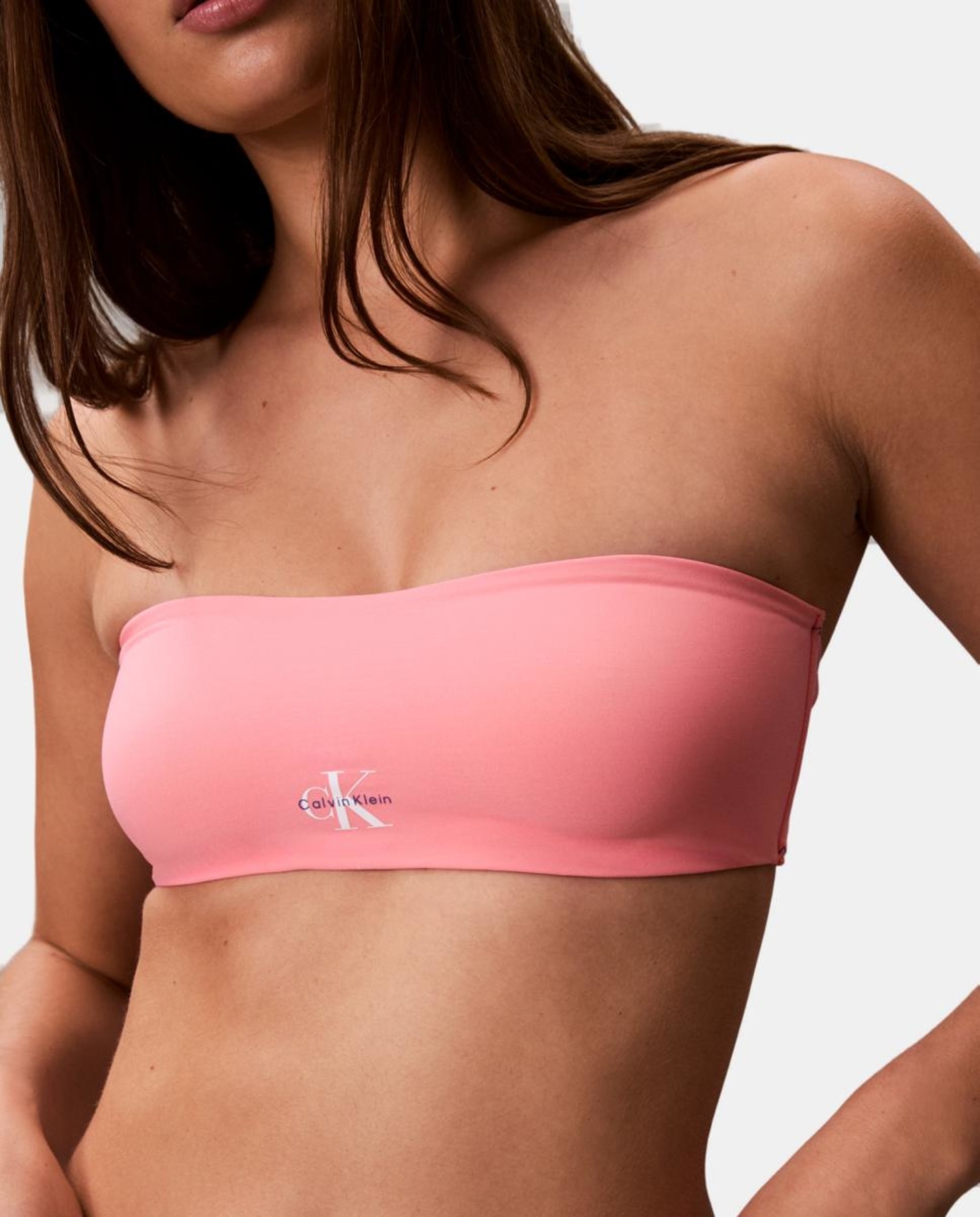 Parte de Cima de Biquíni Bandeau Rosa-1