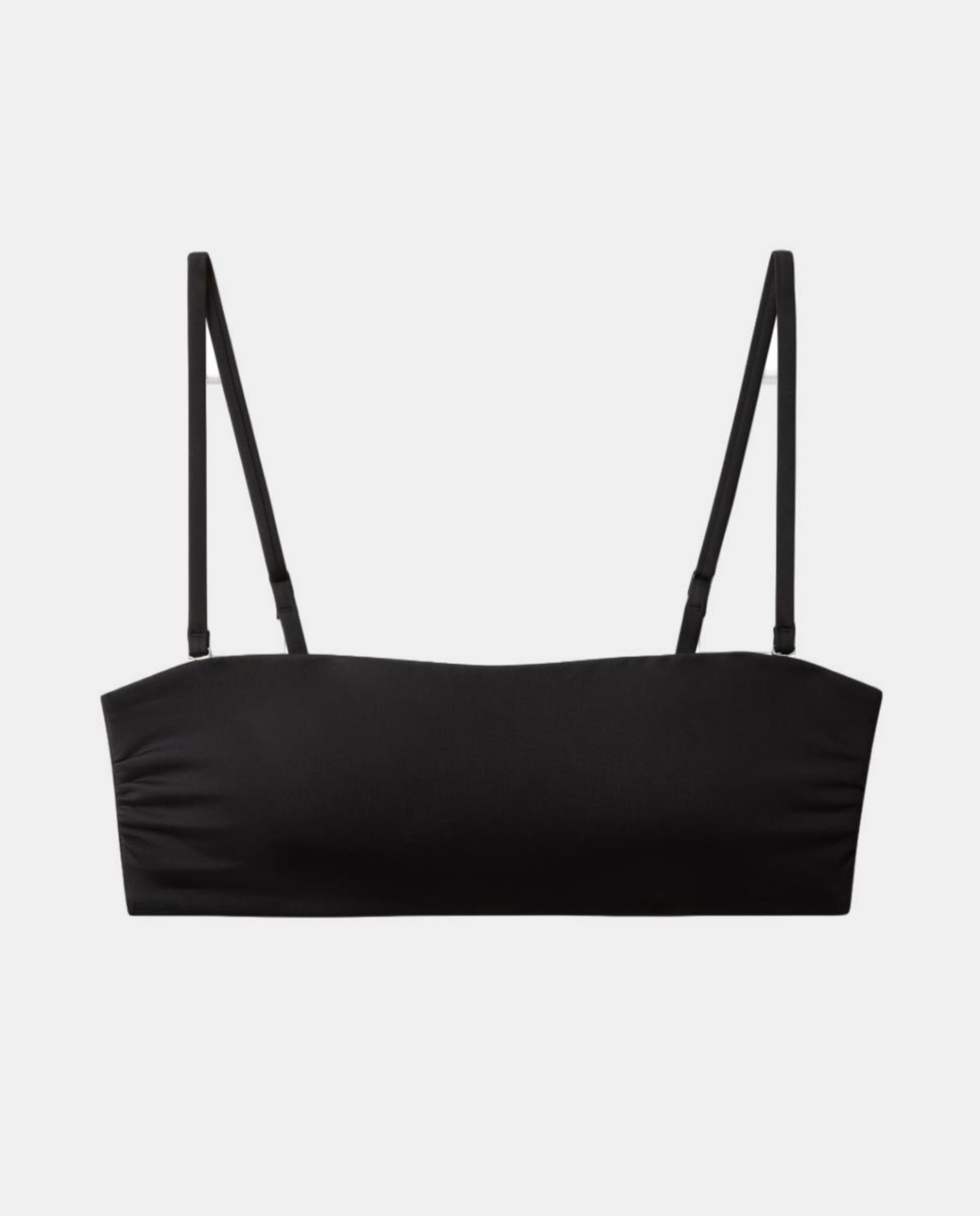Parte de Cima de Biquíni Estilo Bandeau Preto-4