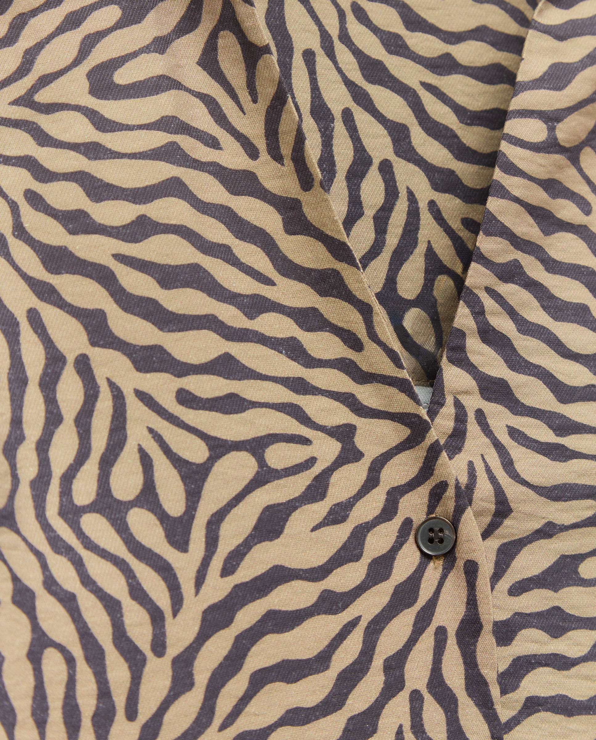 Top Tipo Polo com Animal Print Verde-5