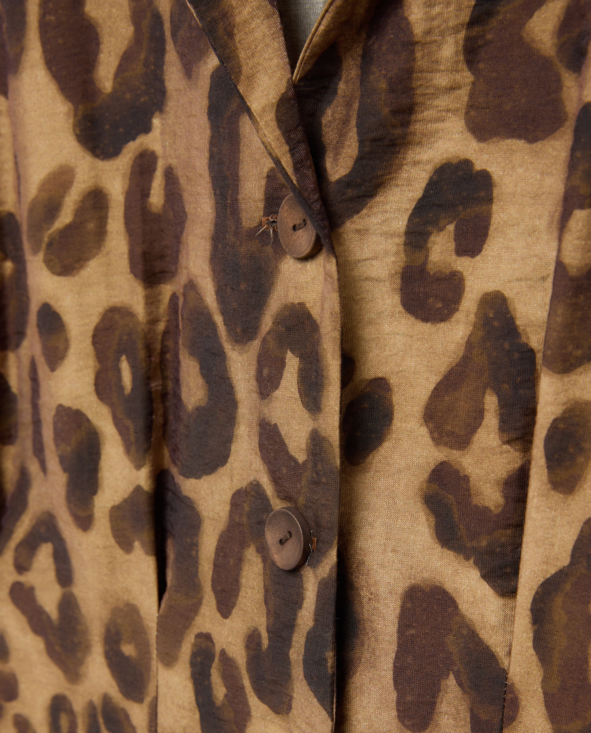 Vestido de manga comprida com animal print Castanho-6