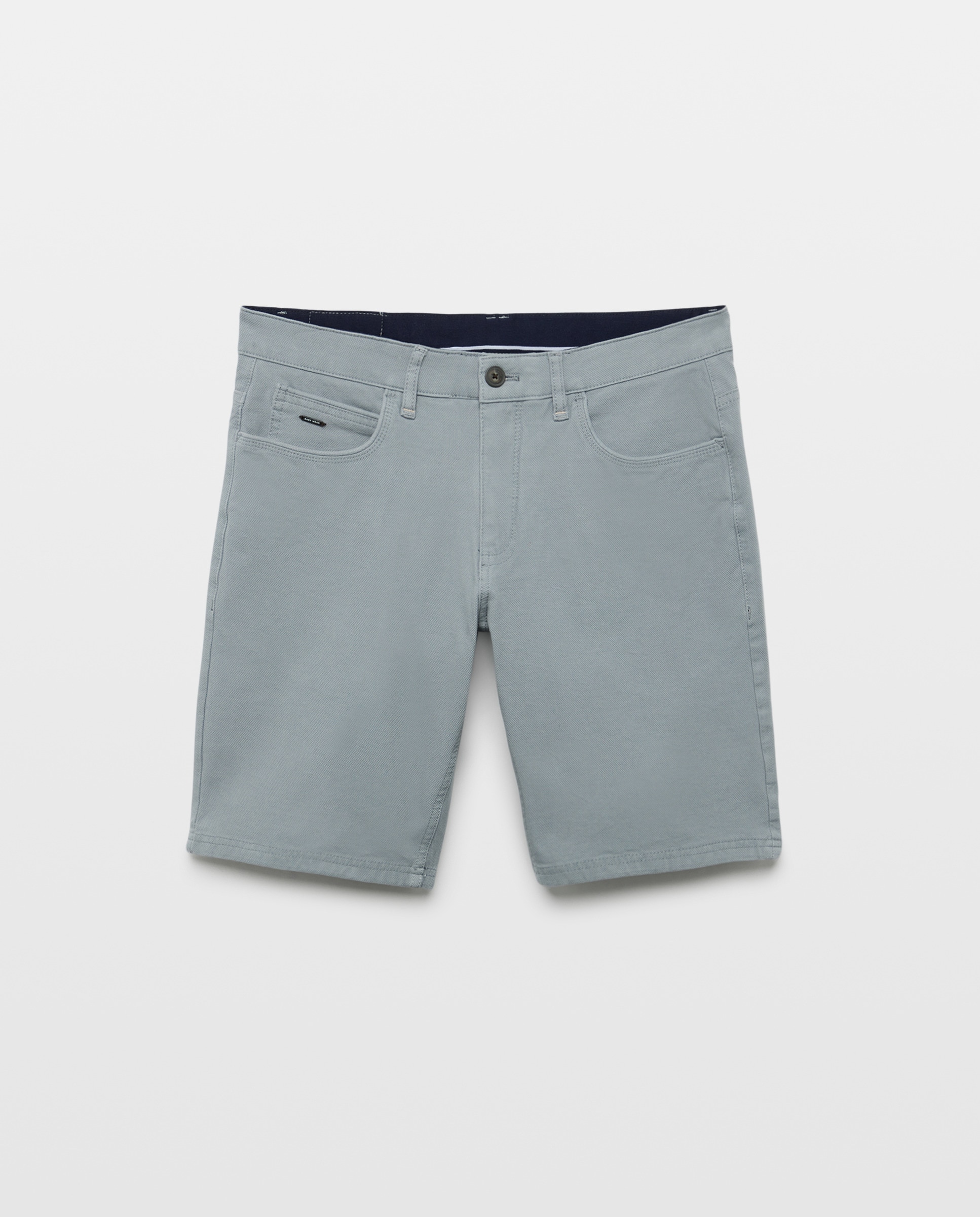 Bermudas de Algodão Bi-Stretch com Cinco Bolsos 820 Cinzento Médio-4