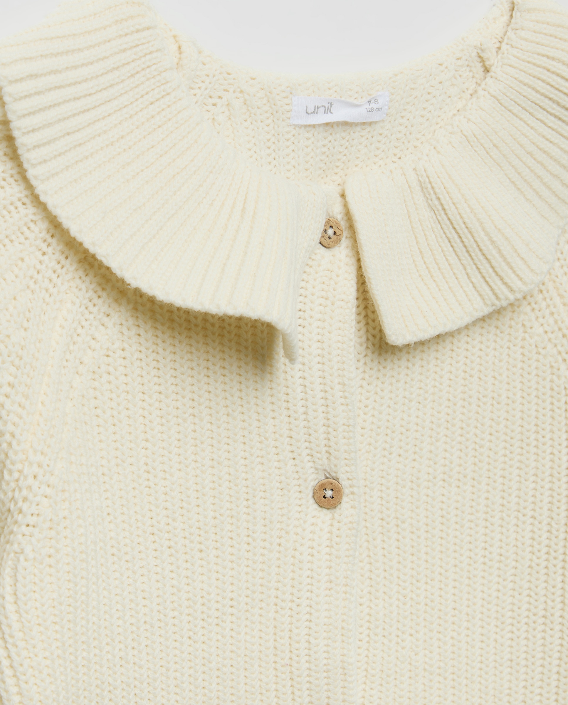 Chaqueta niña cuello volante 120 Crudo-3