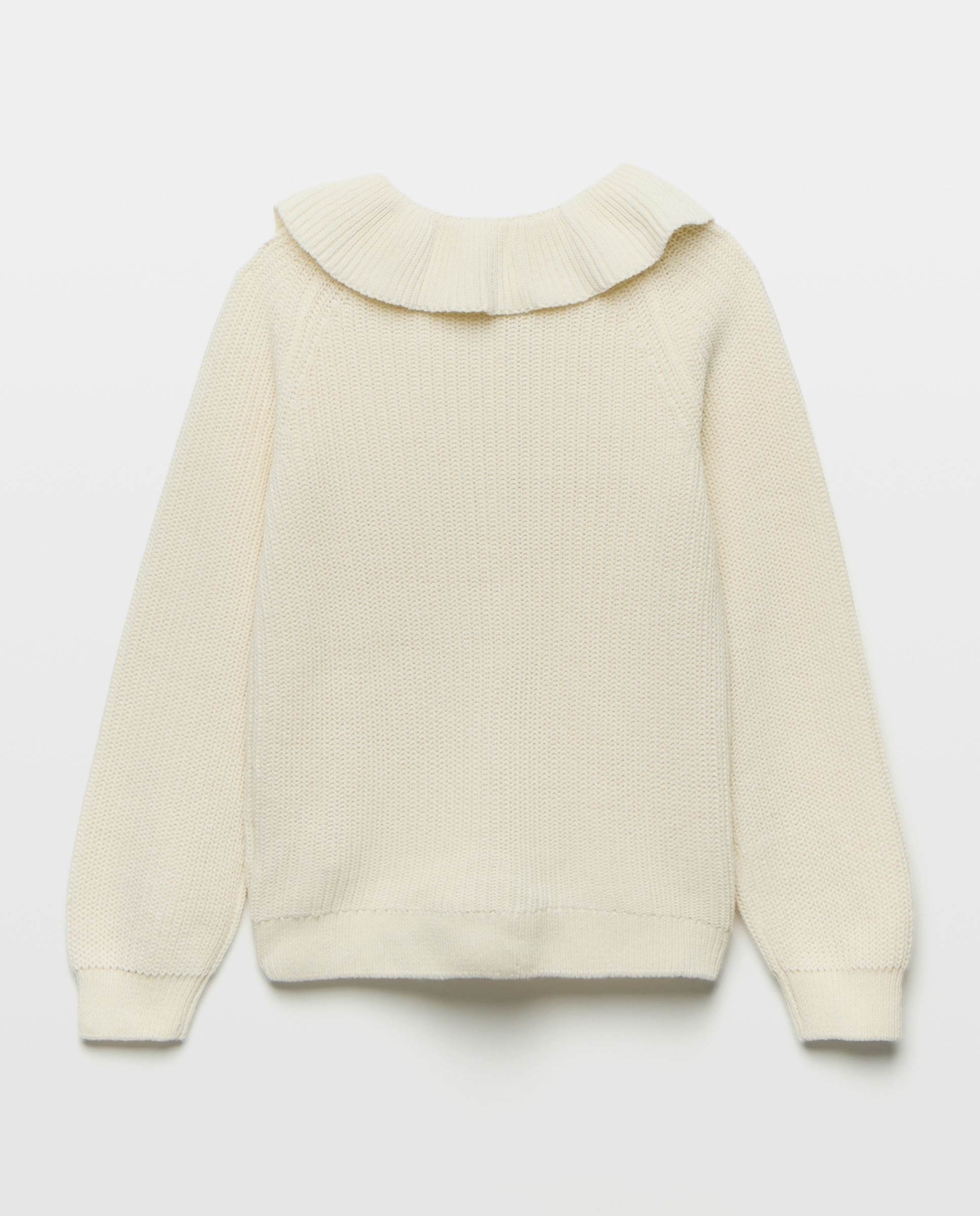 Chaqueta niña cuello volante 120 Crudo-2