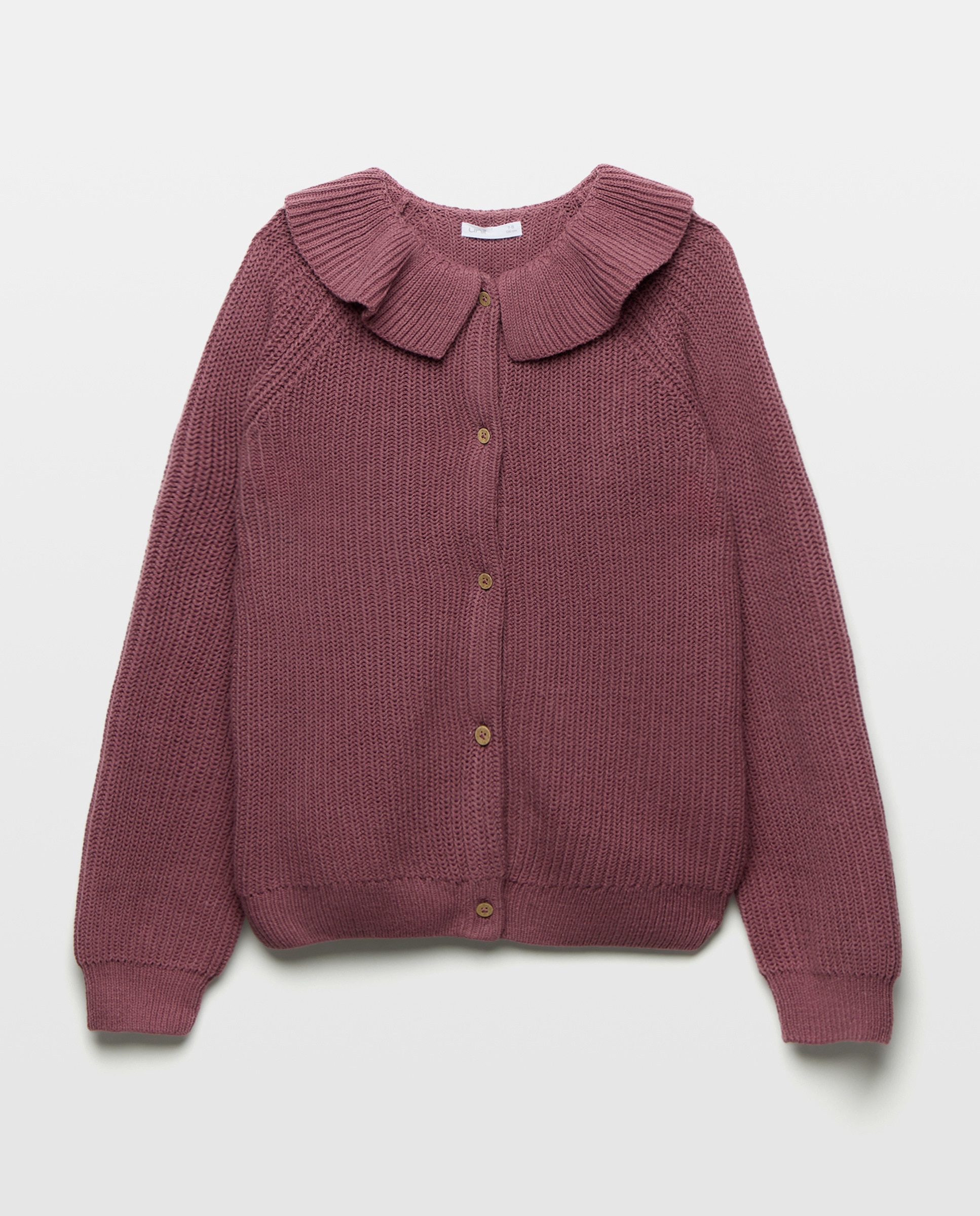 Chaqueta niña cuello volante Morado-1