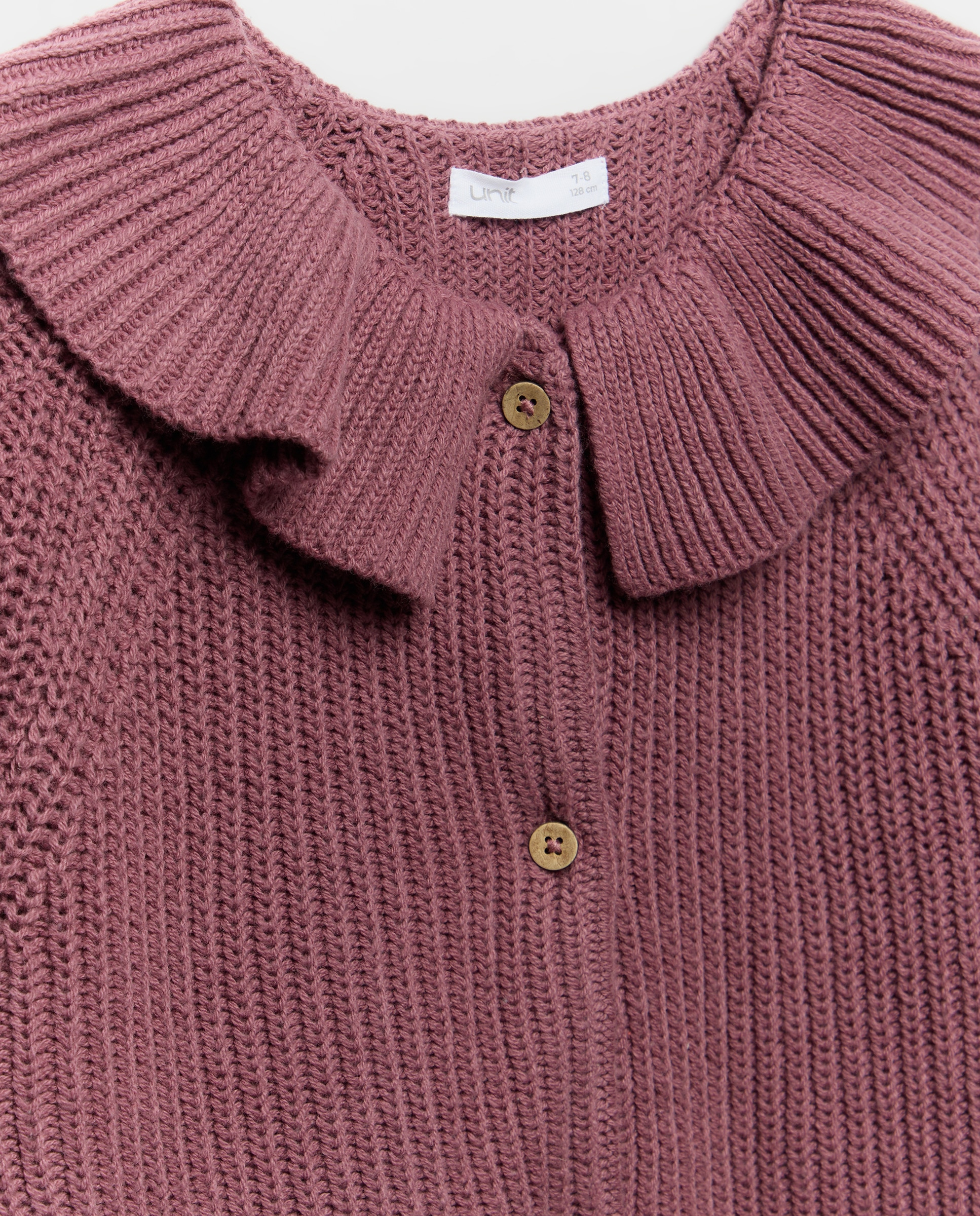 Chaqueta niña cuello volante Morado-3