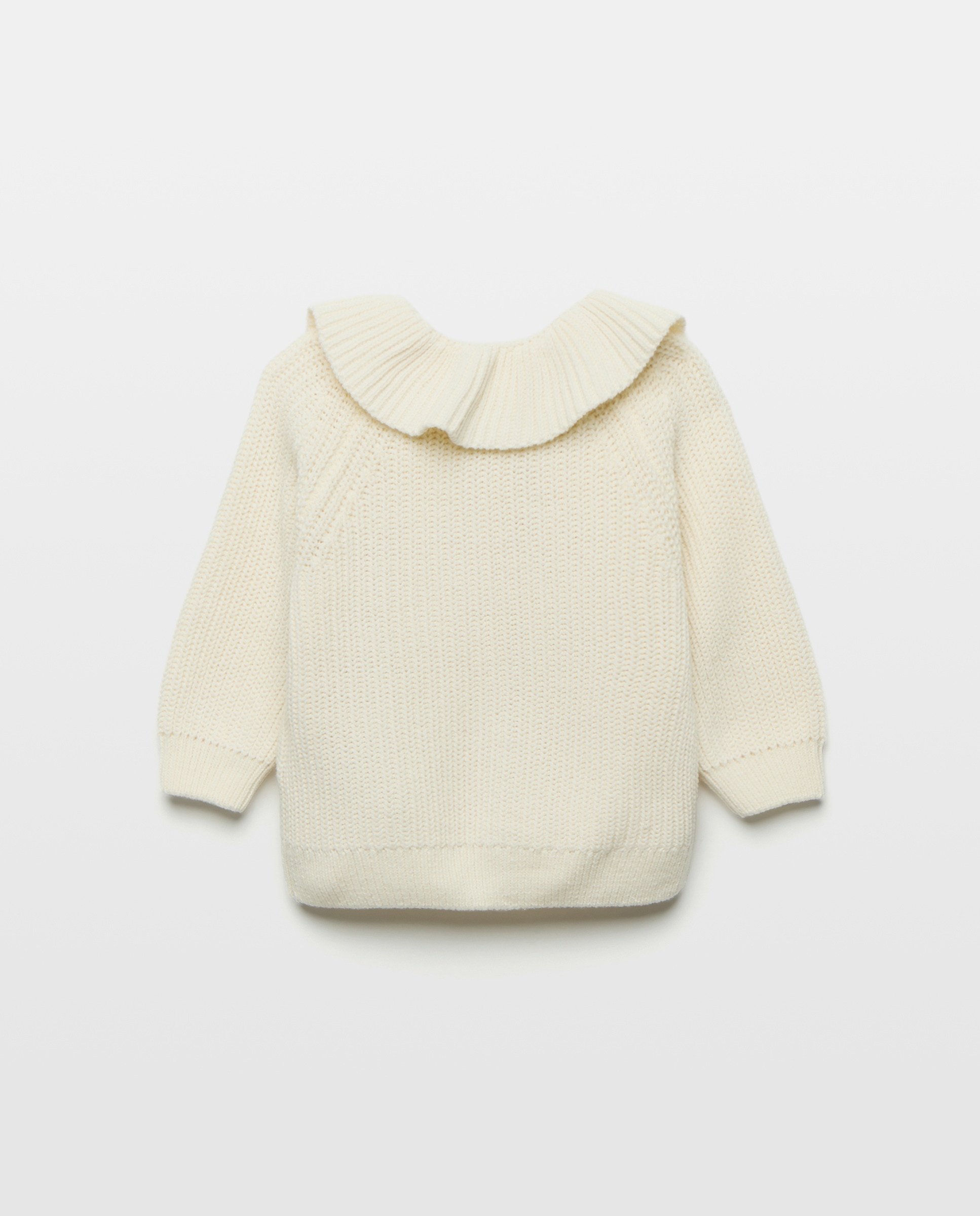 Chaqueta bebé niña cuello volante 120 Crudo-2