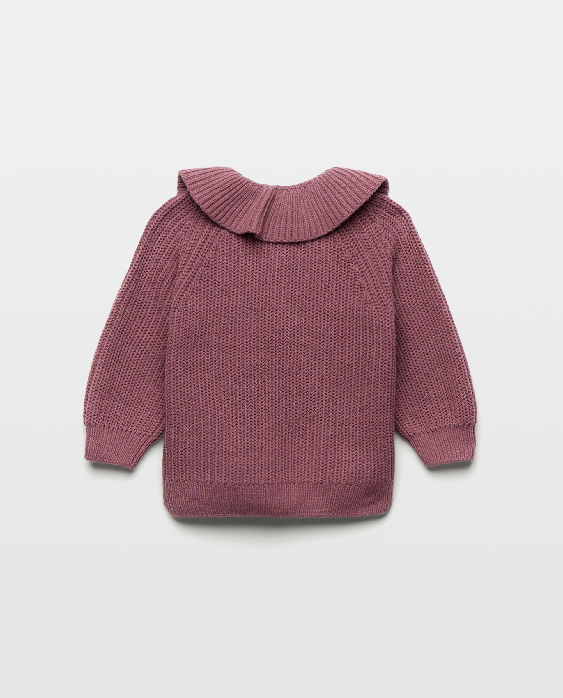 Chaqueta bebé niña cuello volante Morado-2