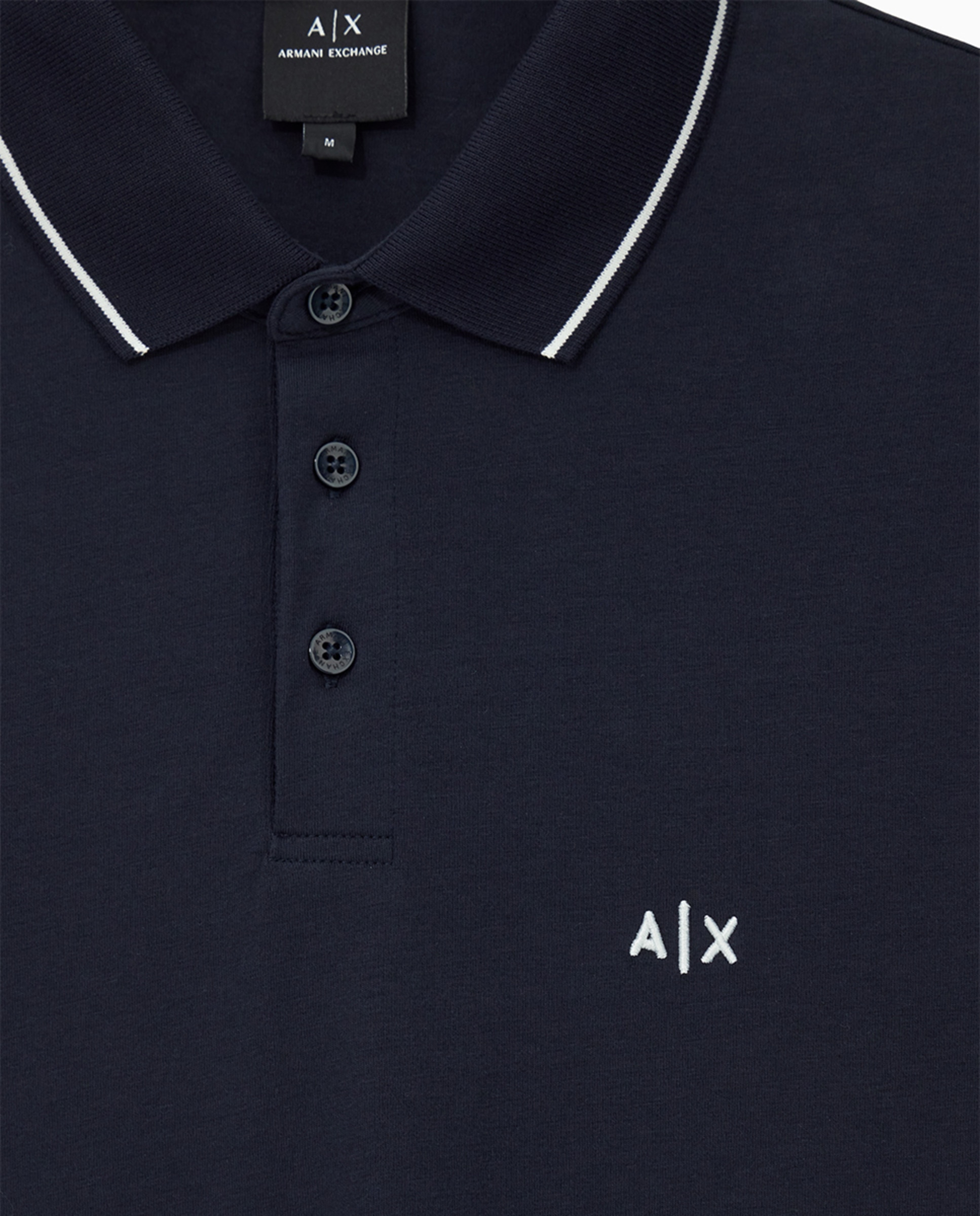 Polo Slim Fit em Algodão Elástico com Manga Curta Azul-marinho-4