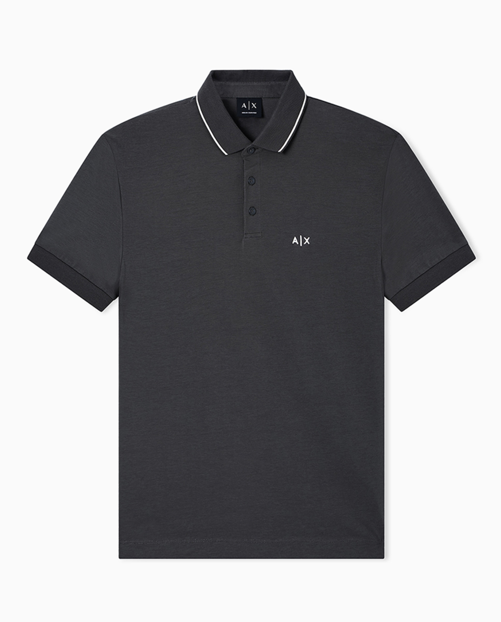 Imagem 0 de Polo Slim Fit em Algodão Elástico com Manga Curta