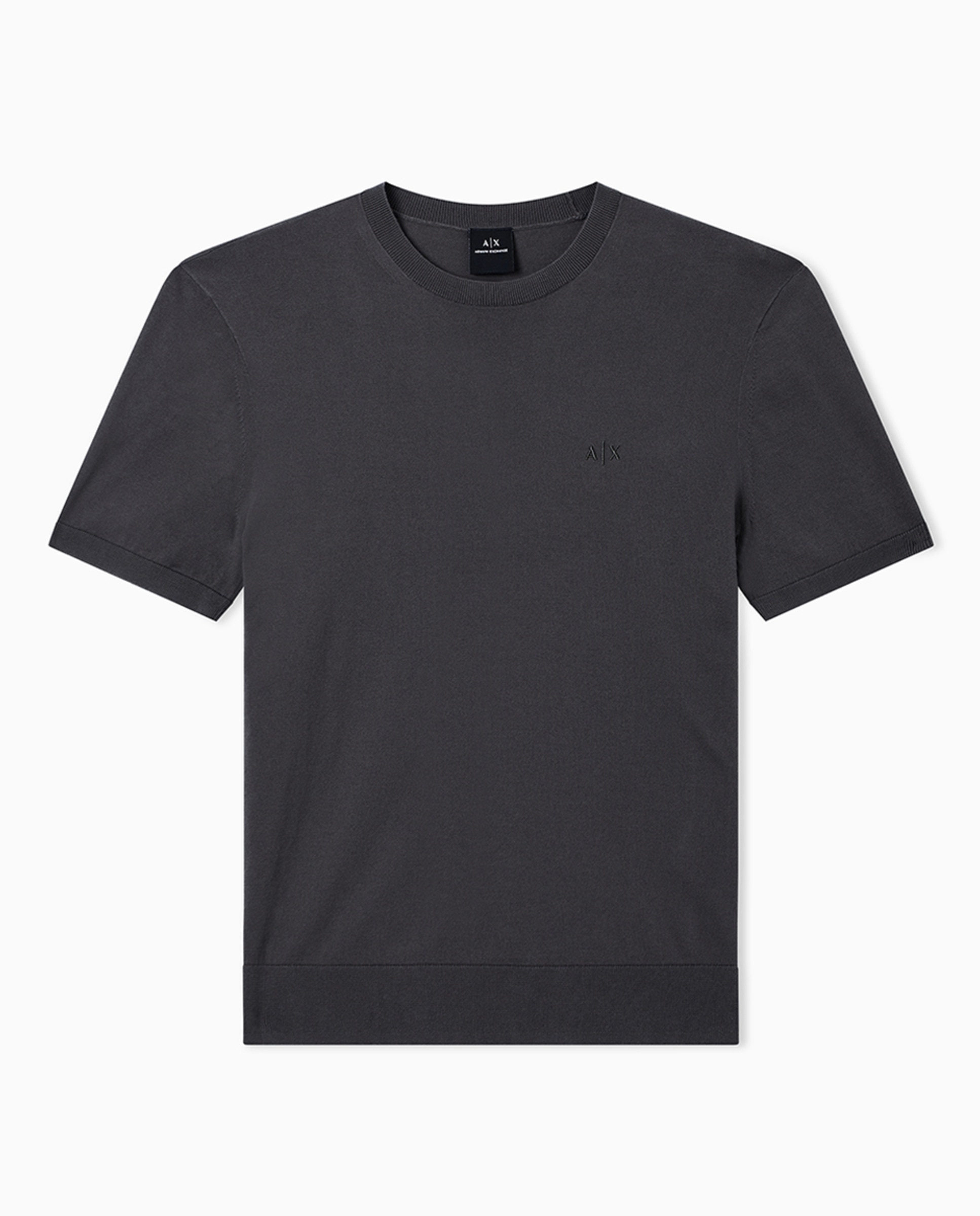 T-shirt de Malha Regular Fit com Manga Curta Verde-militar-3