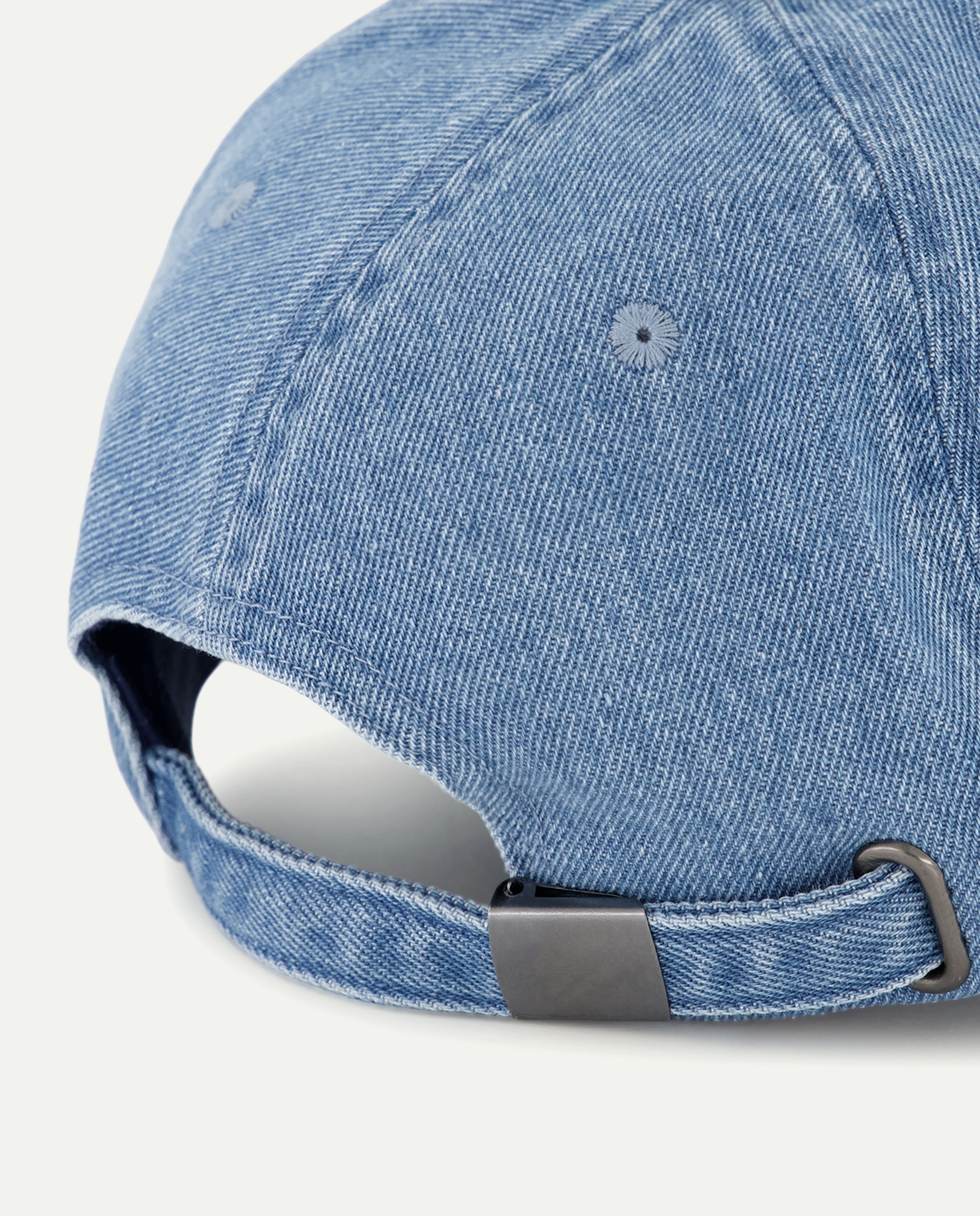 Gorra hombre algodón lavada Azul pálido-2
