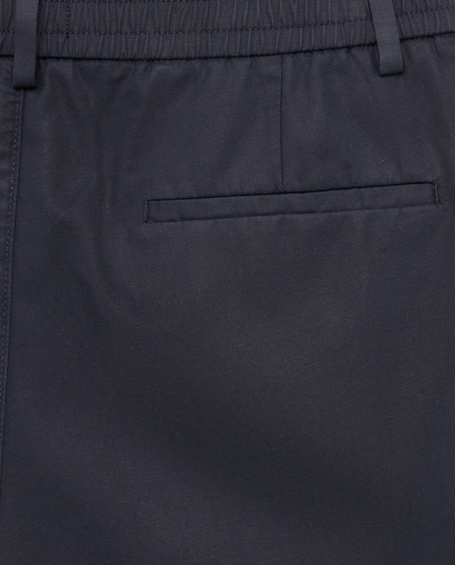 Bermuda hombre chino gomas con lino 471 Índigo-5