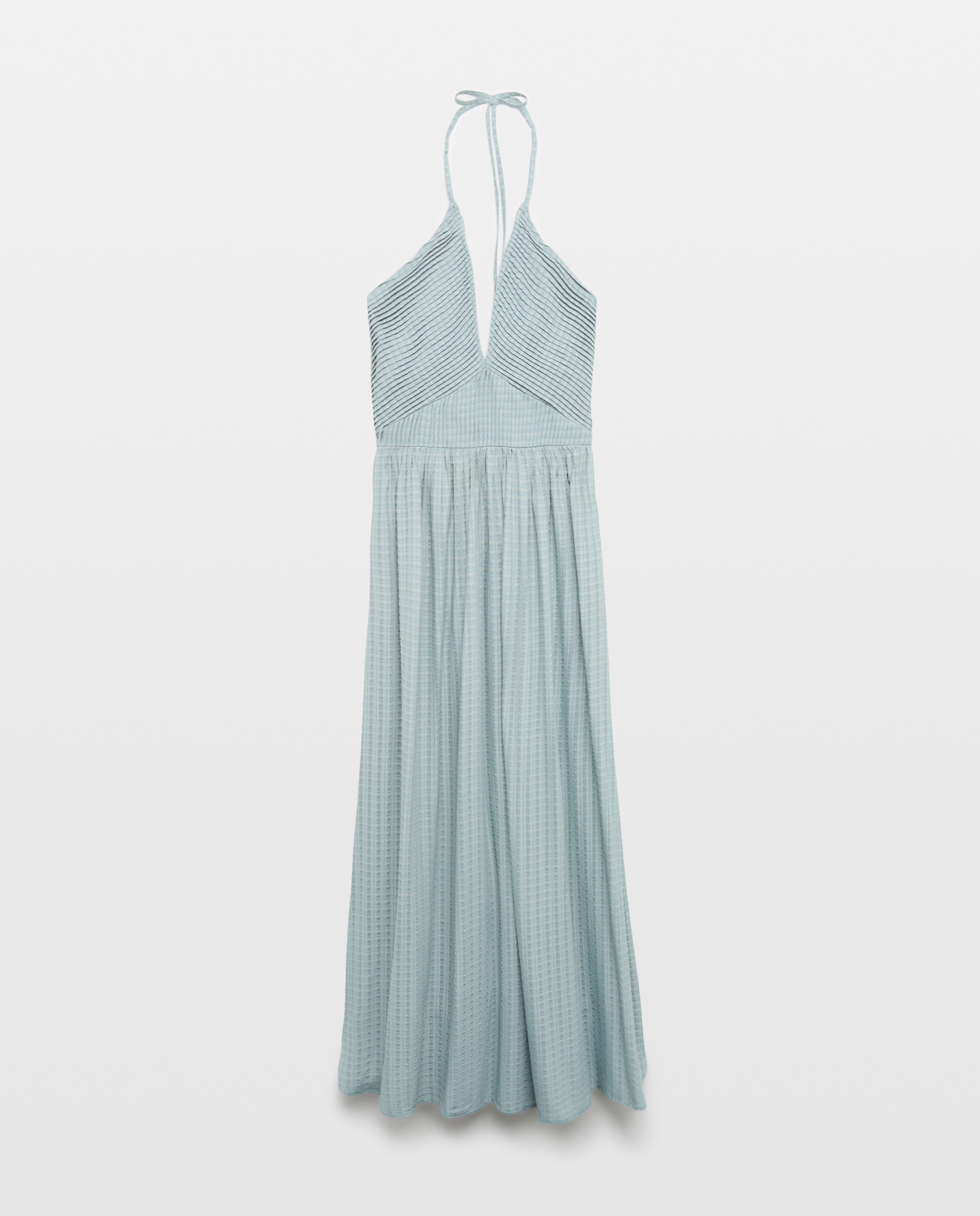 Vestido Comprido com Decote de Tiras Sabão-4