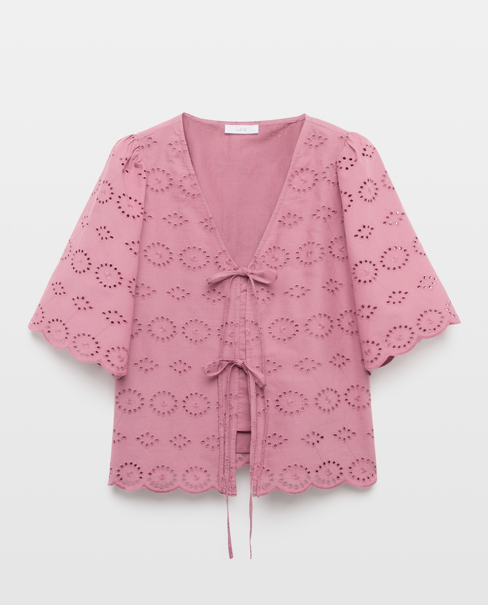 Blusa de mujer bordada total look Morado-4