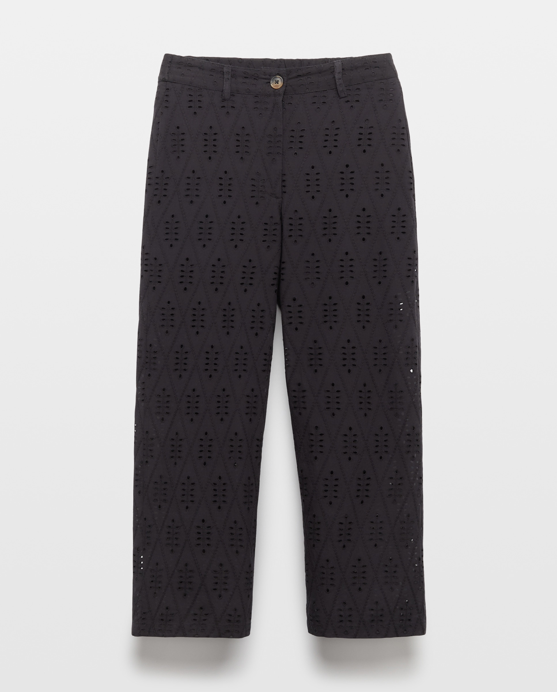 Pantalón de mujer bordado total look Negro-4