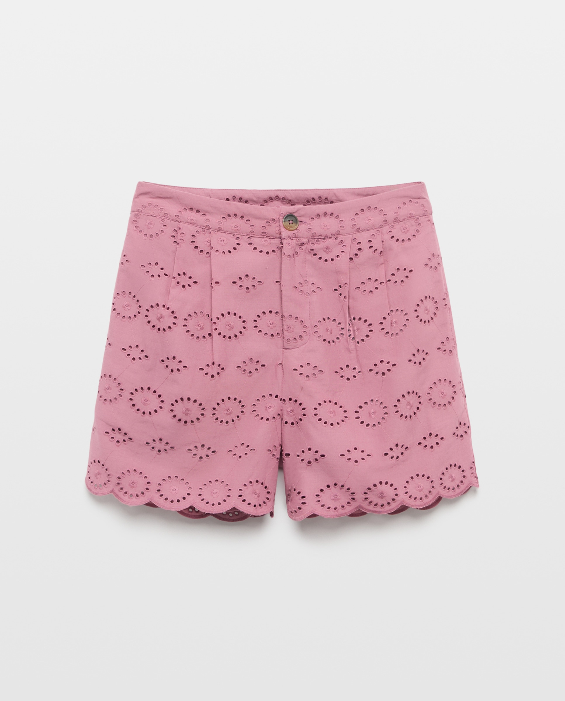 Short de mujer bordado total look Morado-4