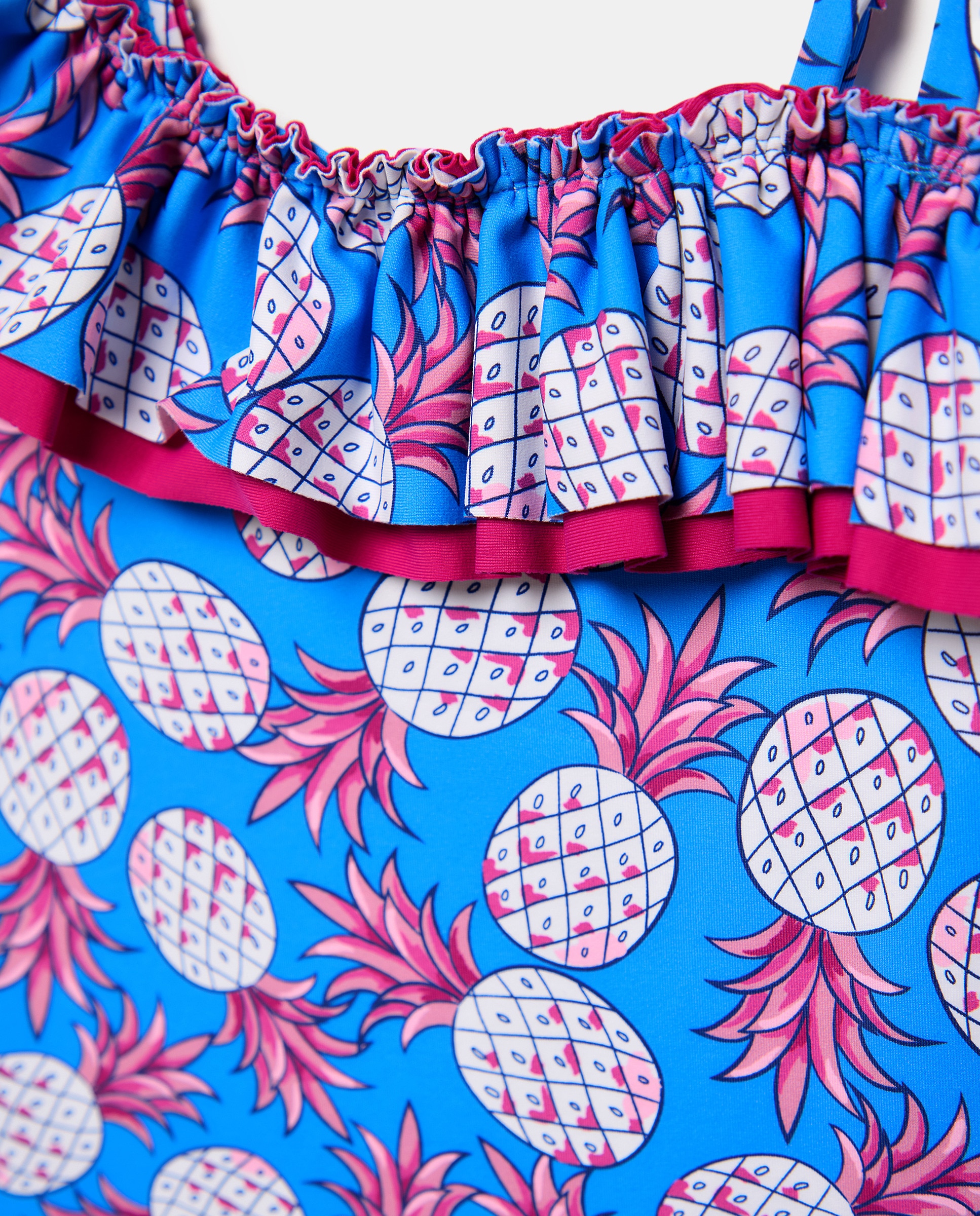 Fato de Banho Assimétrico com Estampado de Ananases Kids El Corte Inglés Azul-5