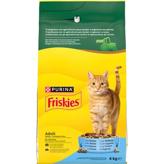 pienso para gatos adultos con salmón y verduras bolsa 4 kg - Friskies