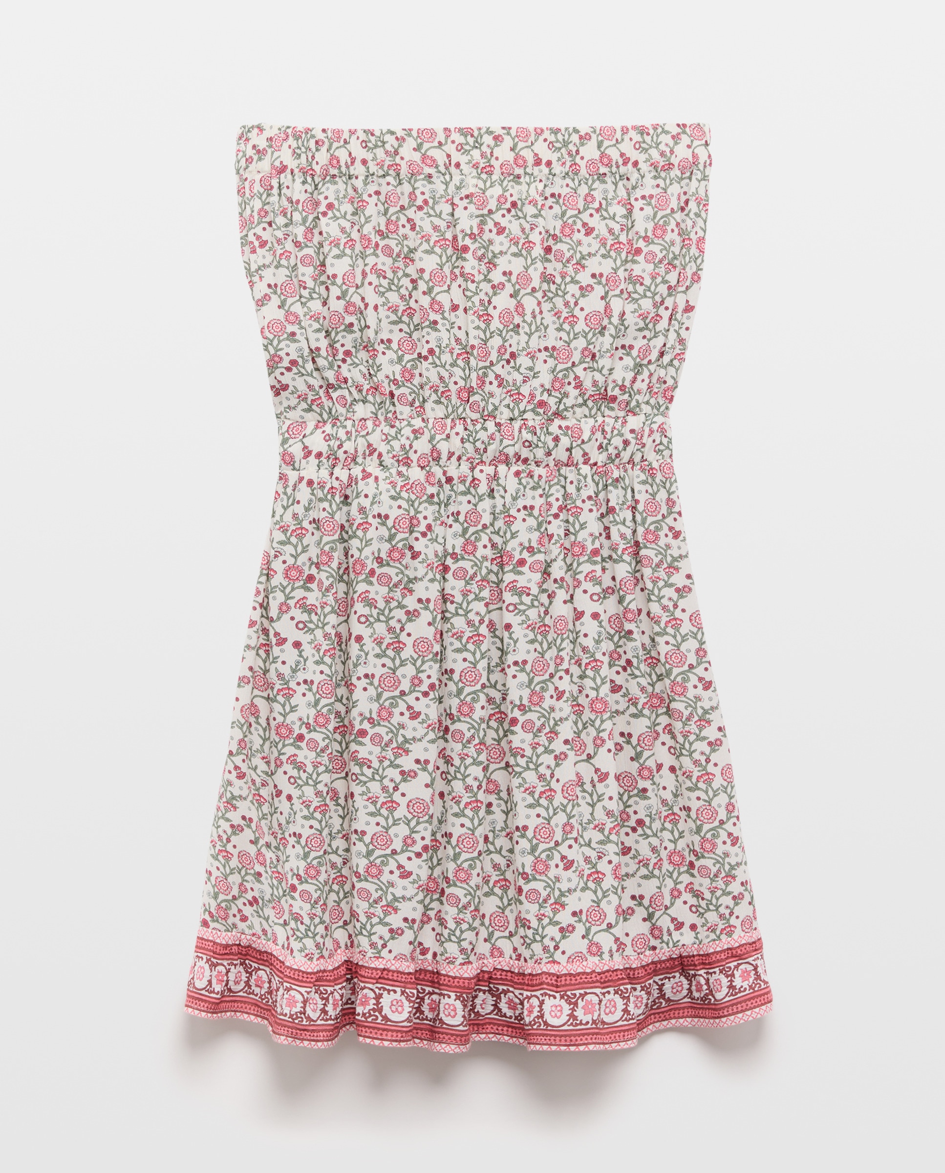 Vestido com Decote Caicai e Rebordo Decorativo 120 Cru-4
