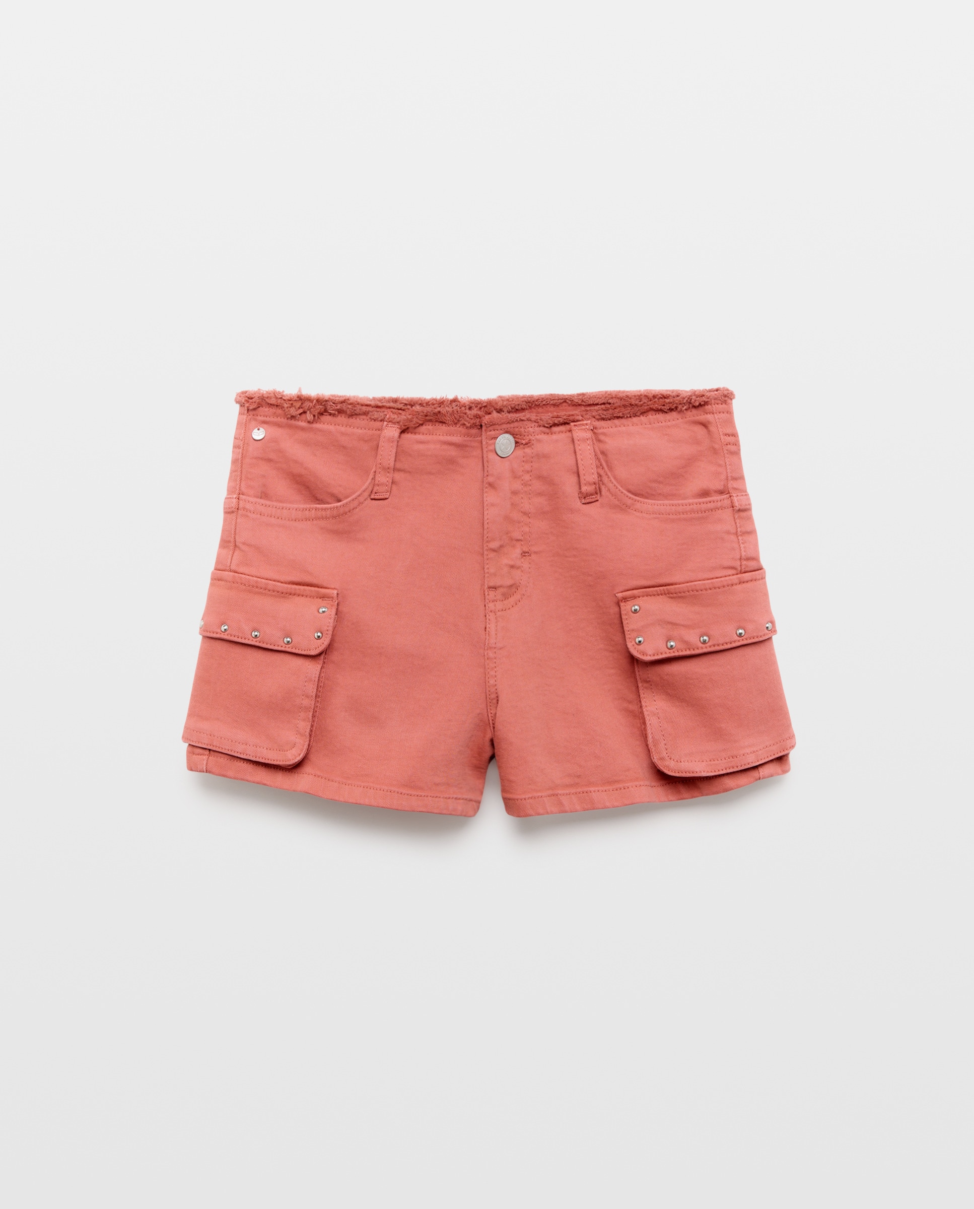 Calções Cargo Lisos Açafrão-4