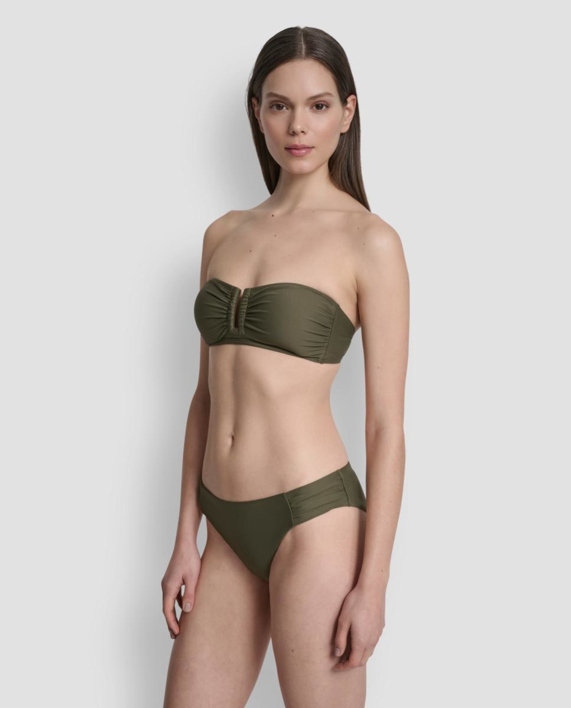 Conjunto de Biquíni Bandeau Verde-9