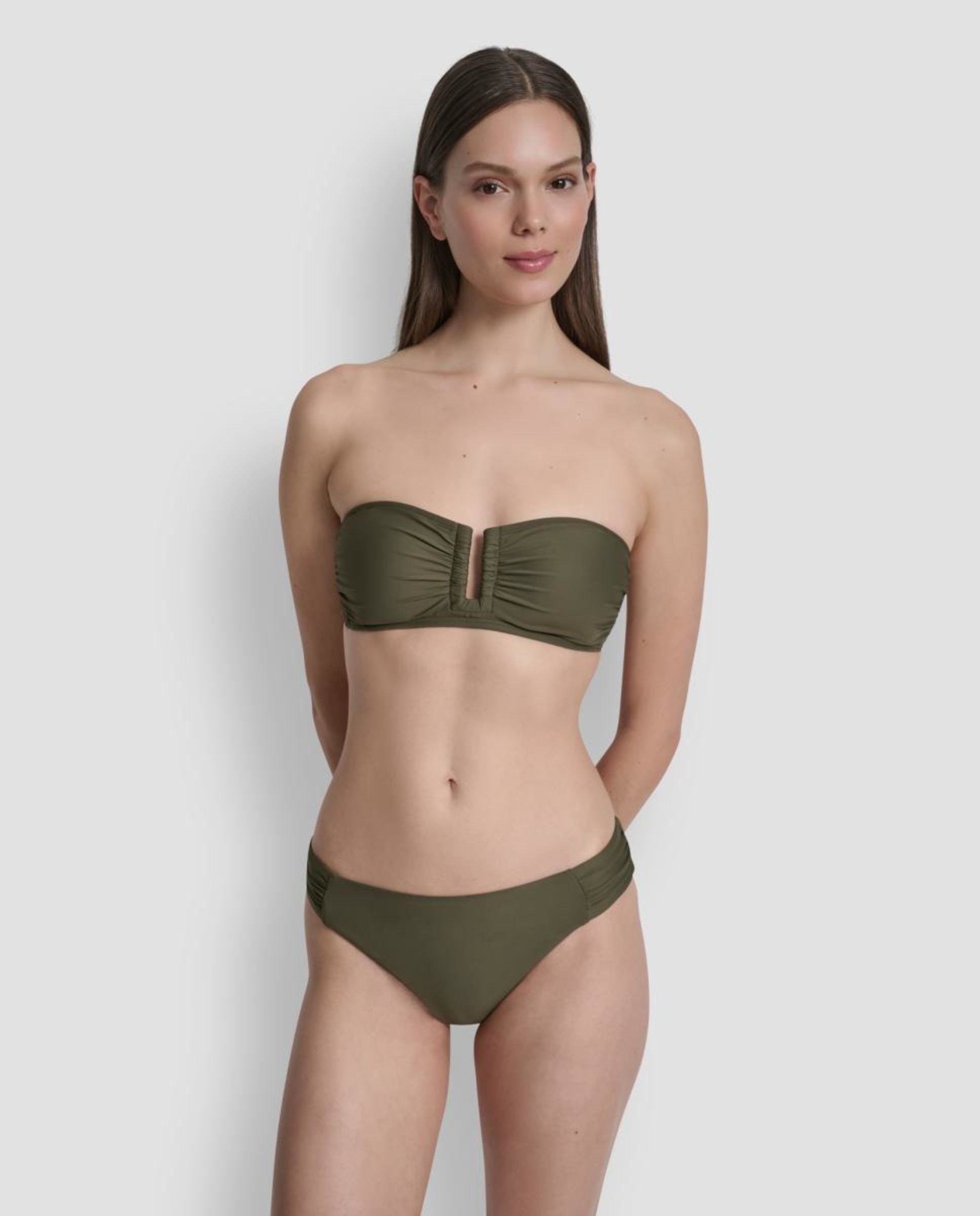 Conjunto de Biquíni Bandeau Verde-8