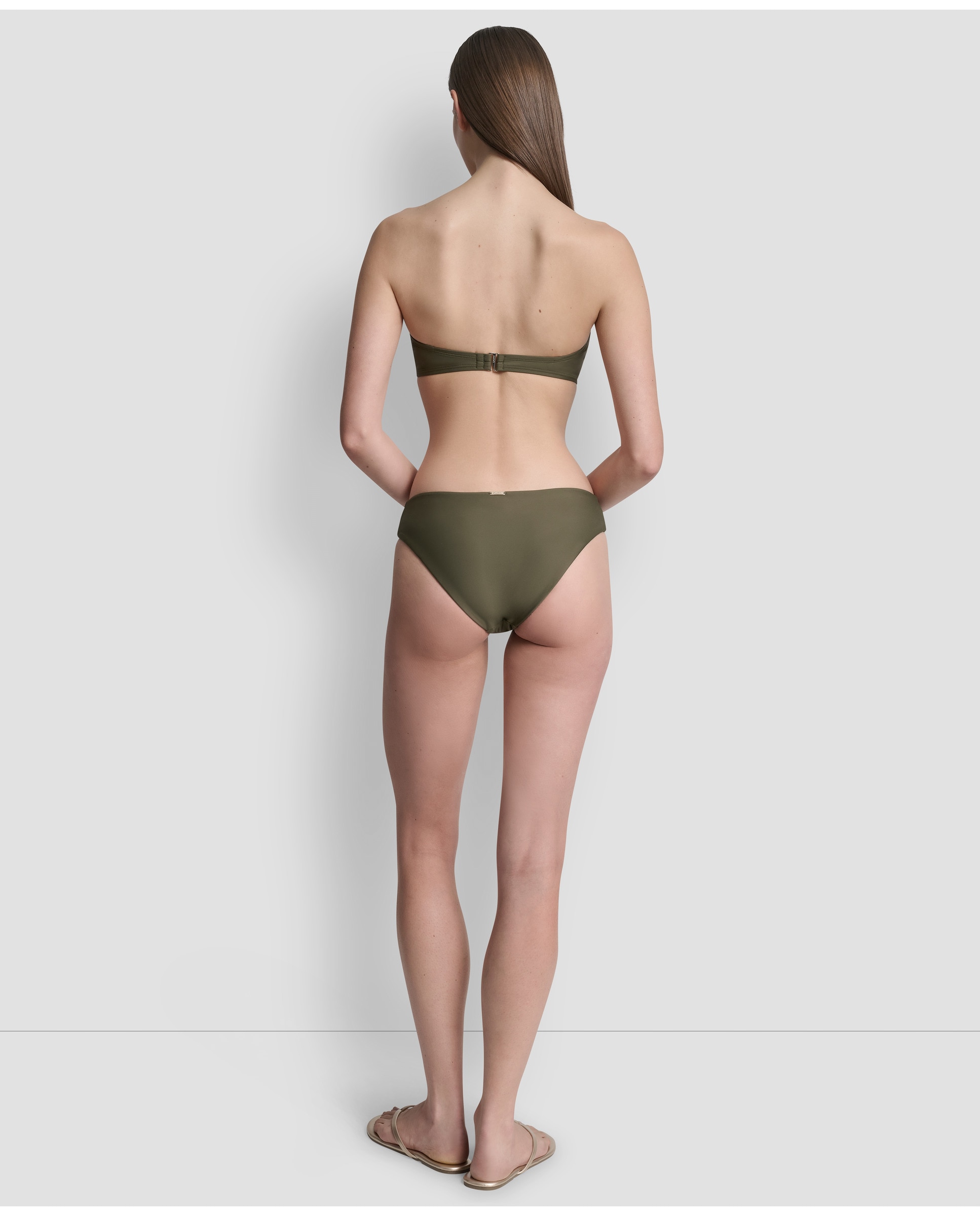 Conjunto de Biquíni Bandeau Verde-4