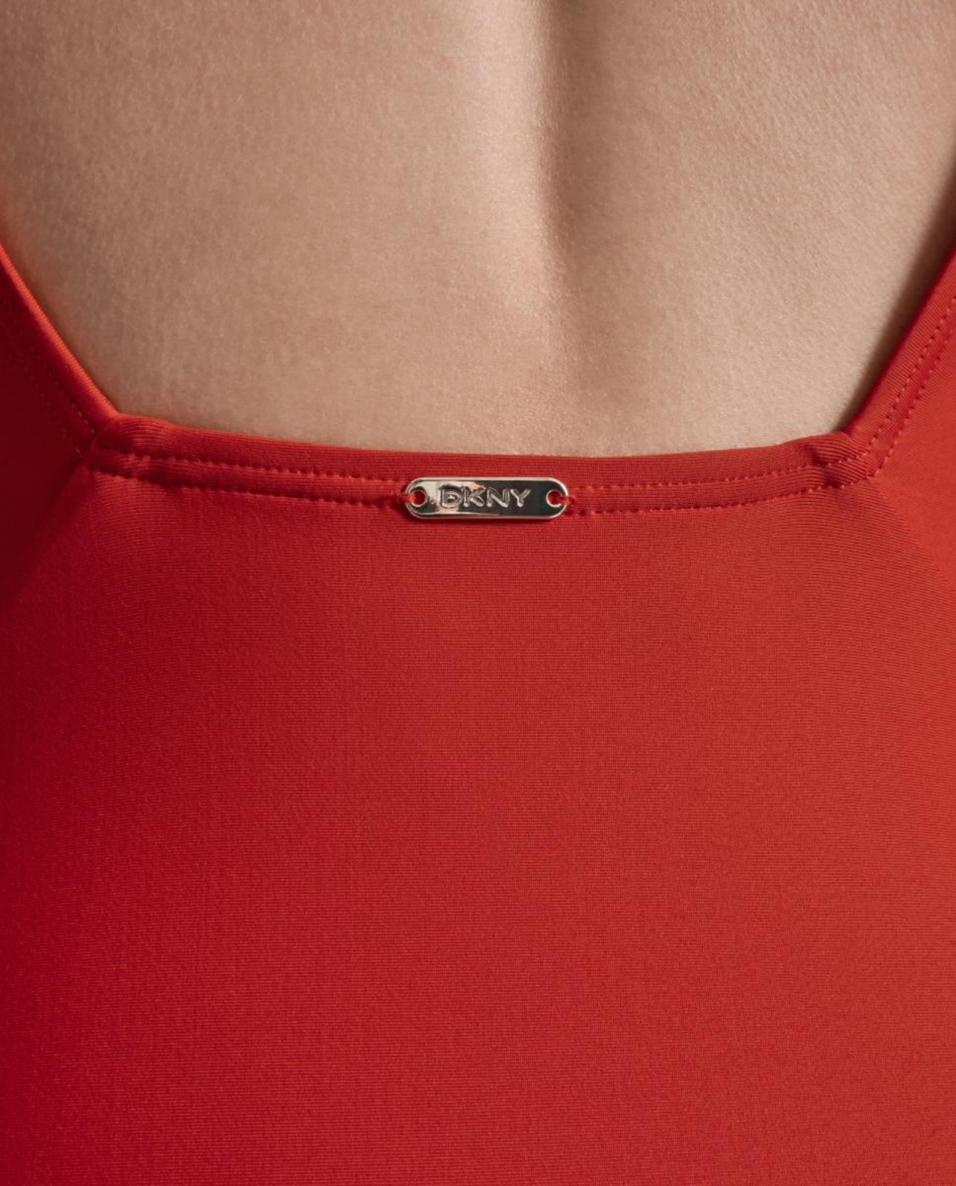 Fato de Banho com Franzidos Vermelho-6