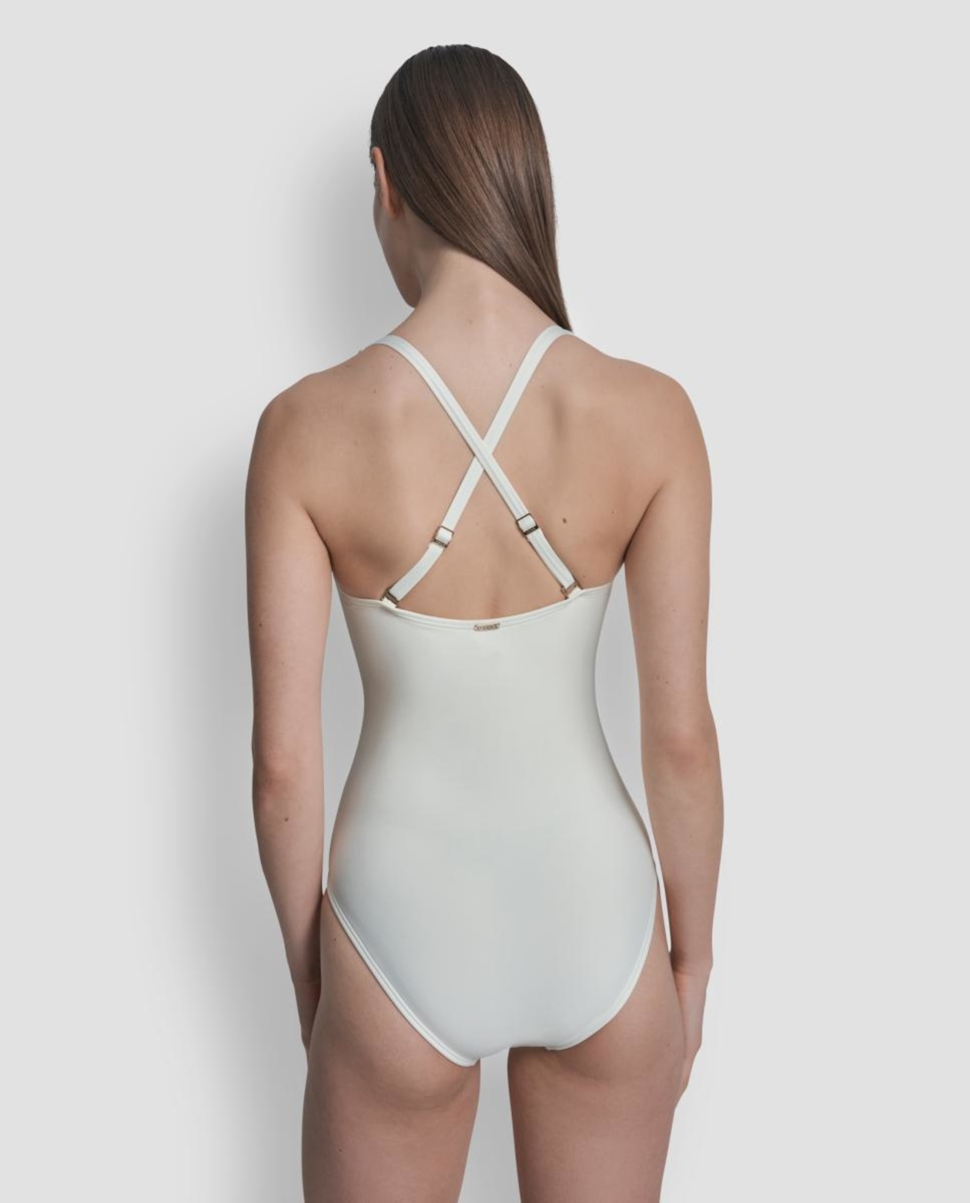 Fato de Banho Bandeau Cruzado Branco-9