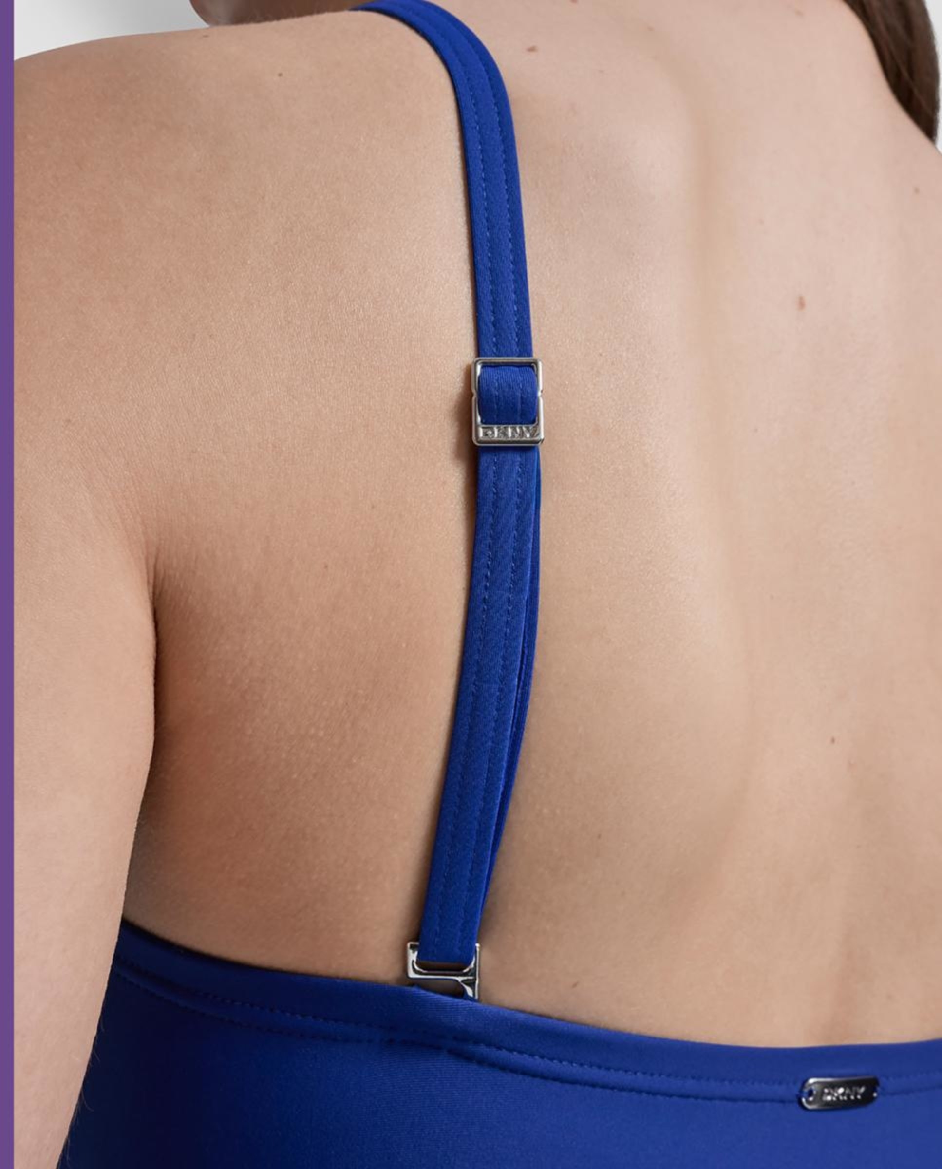 Fato de banho com decote bandeau Azul-9