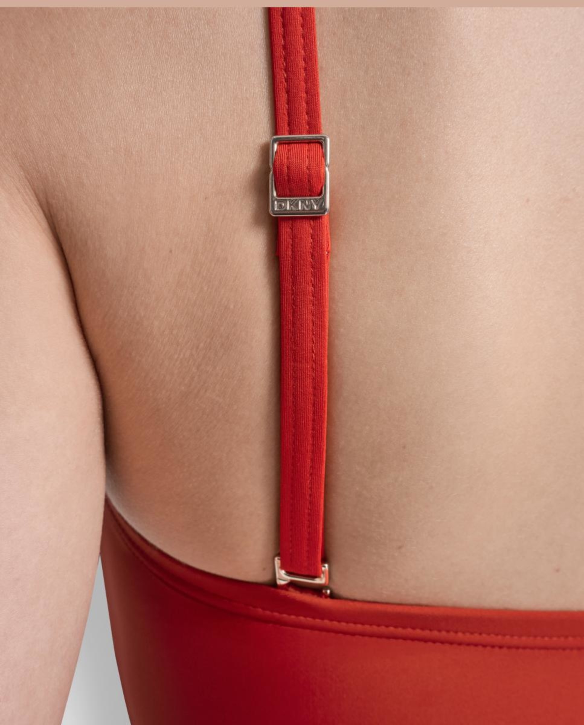 Fato de banho com decote bandeau Vermelho-10