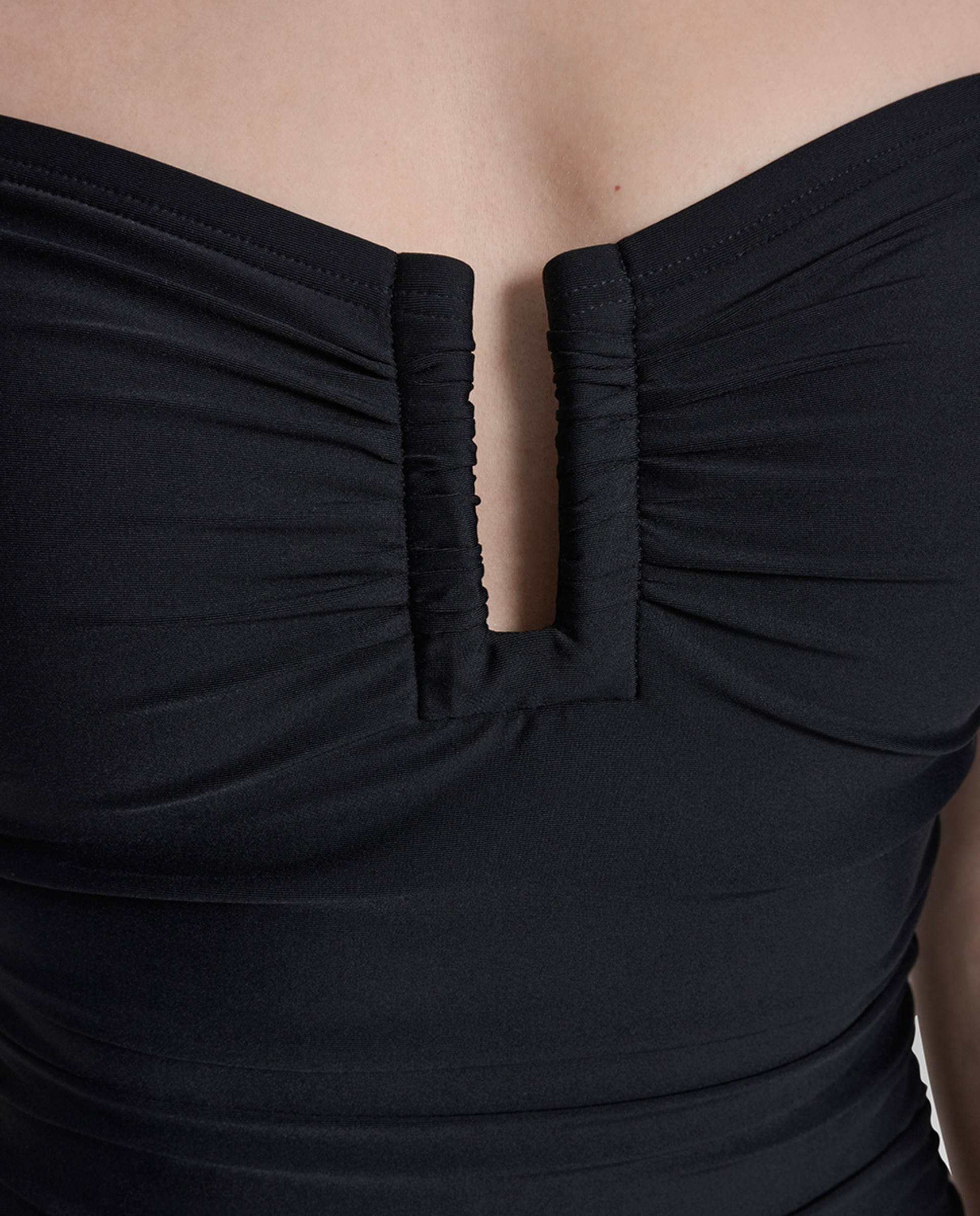 Fato de banho com decote bandeau Preto-4