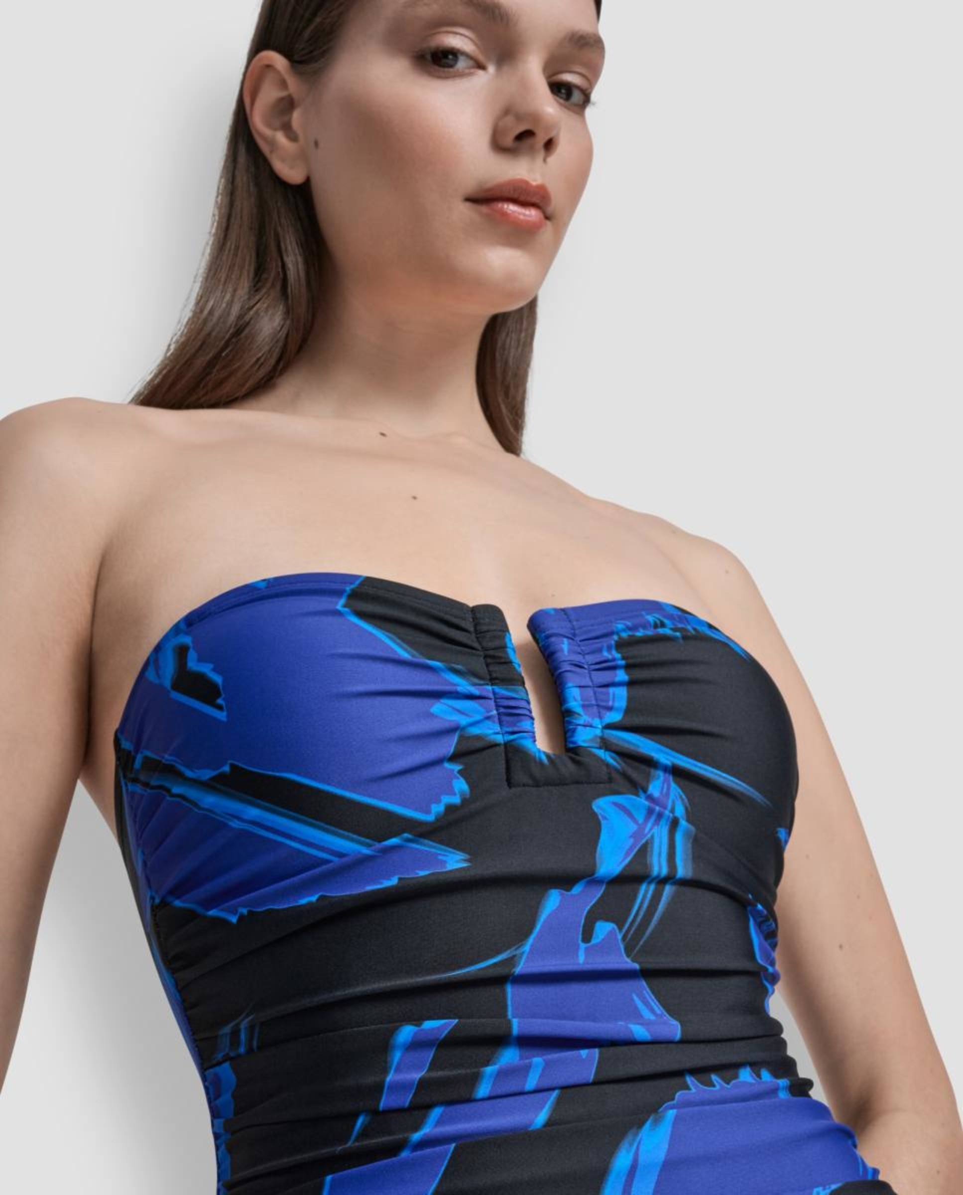 Fato de banho com decote bandeau Multicolor-8
