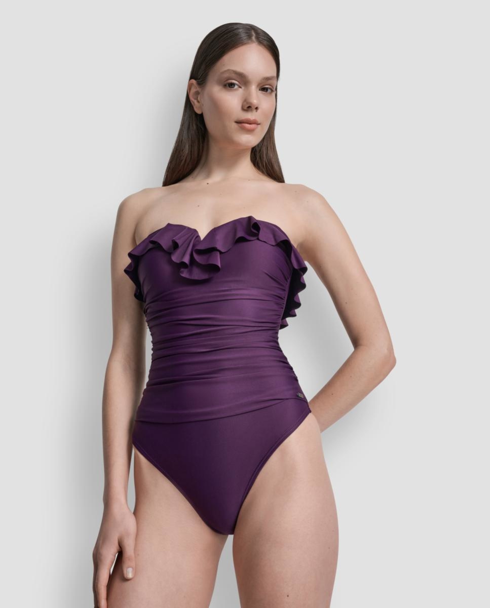 Imagem 0 de Fato de Banho Bandeau com Folho no Decote