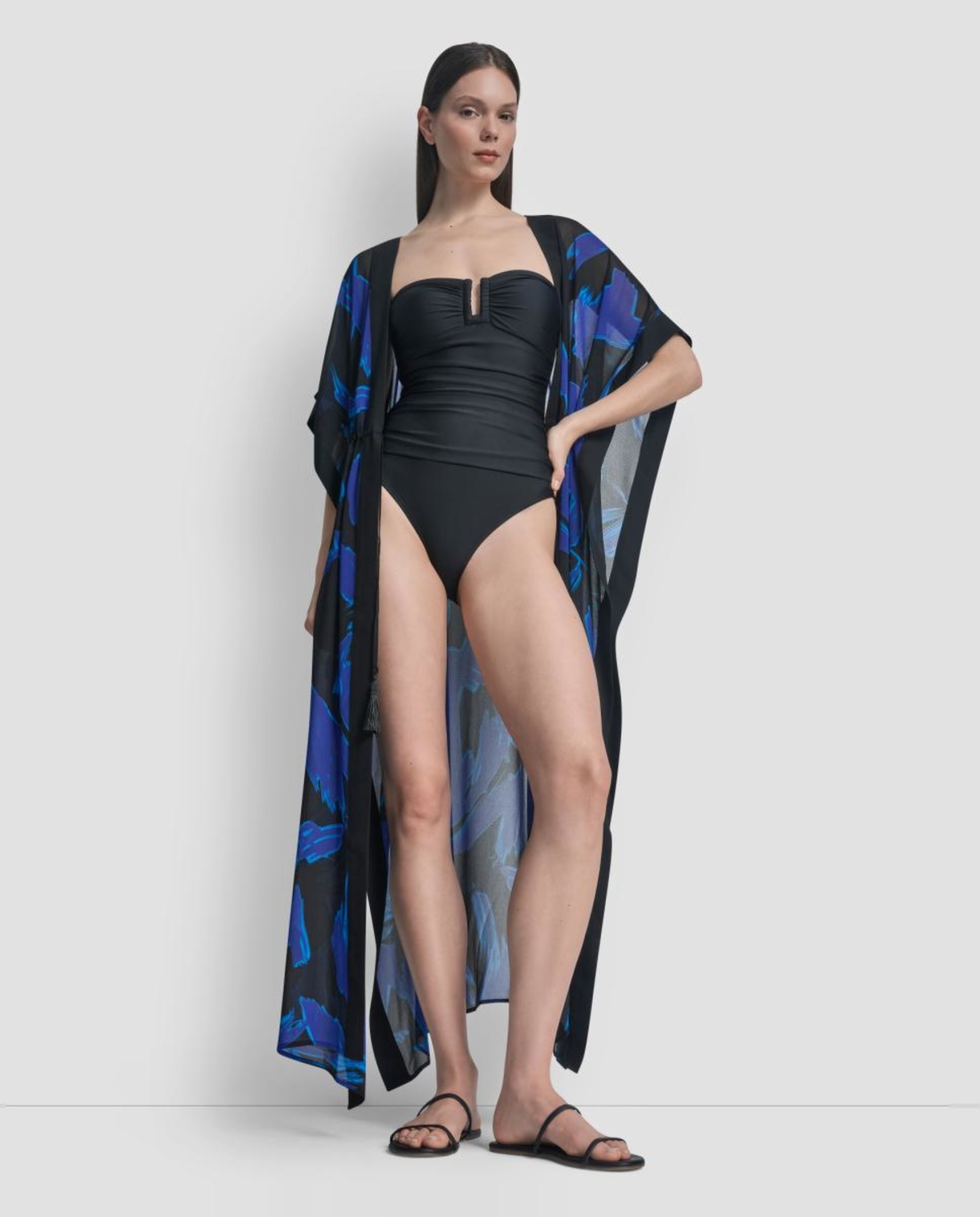 Maxi Kaftan com Laço Multicolor-3