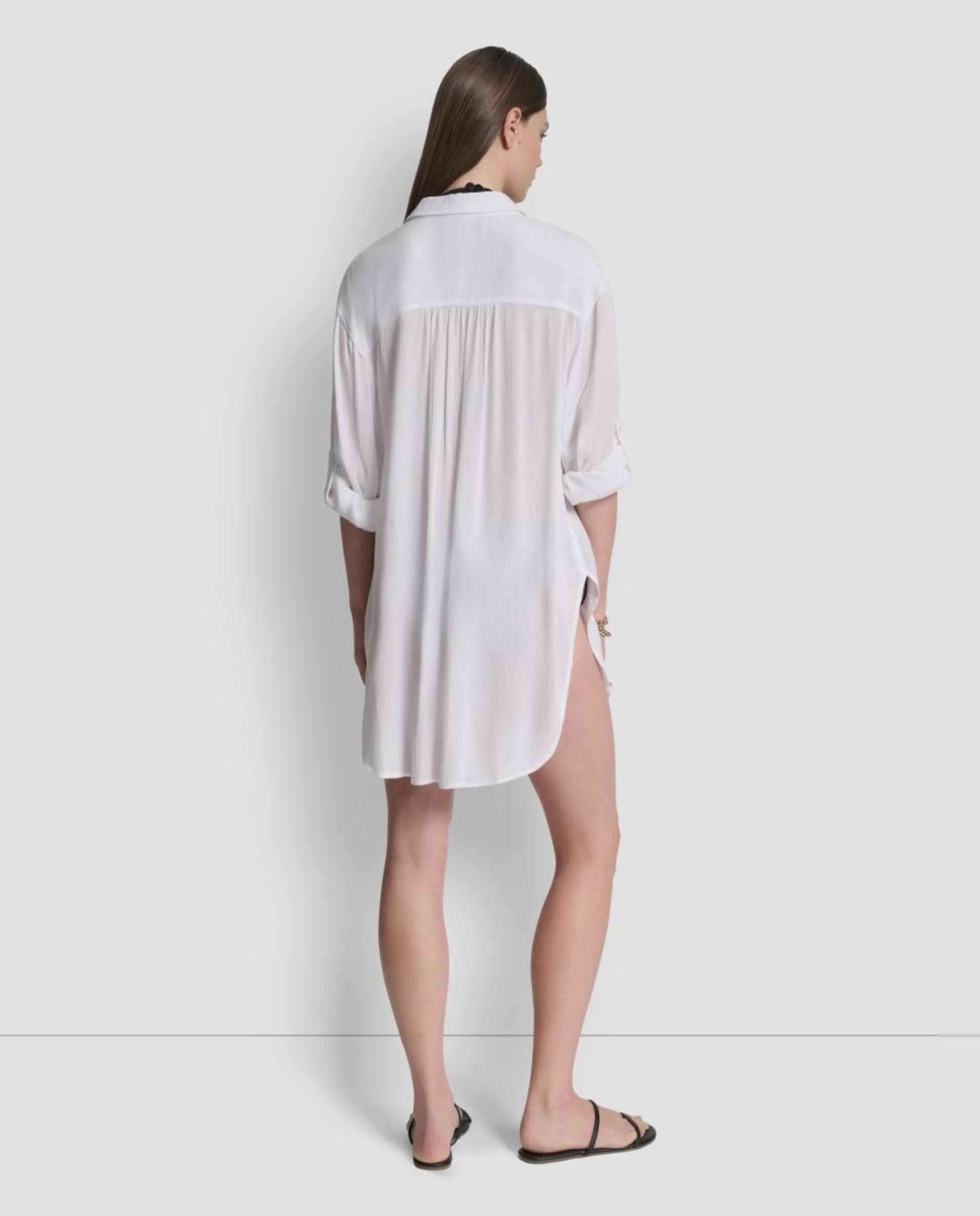 Vestido de Praia Branco-5