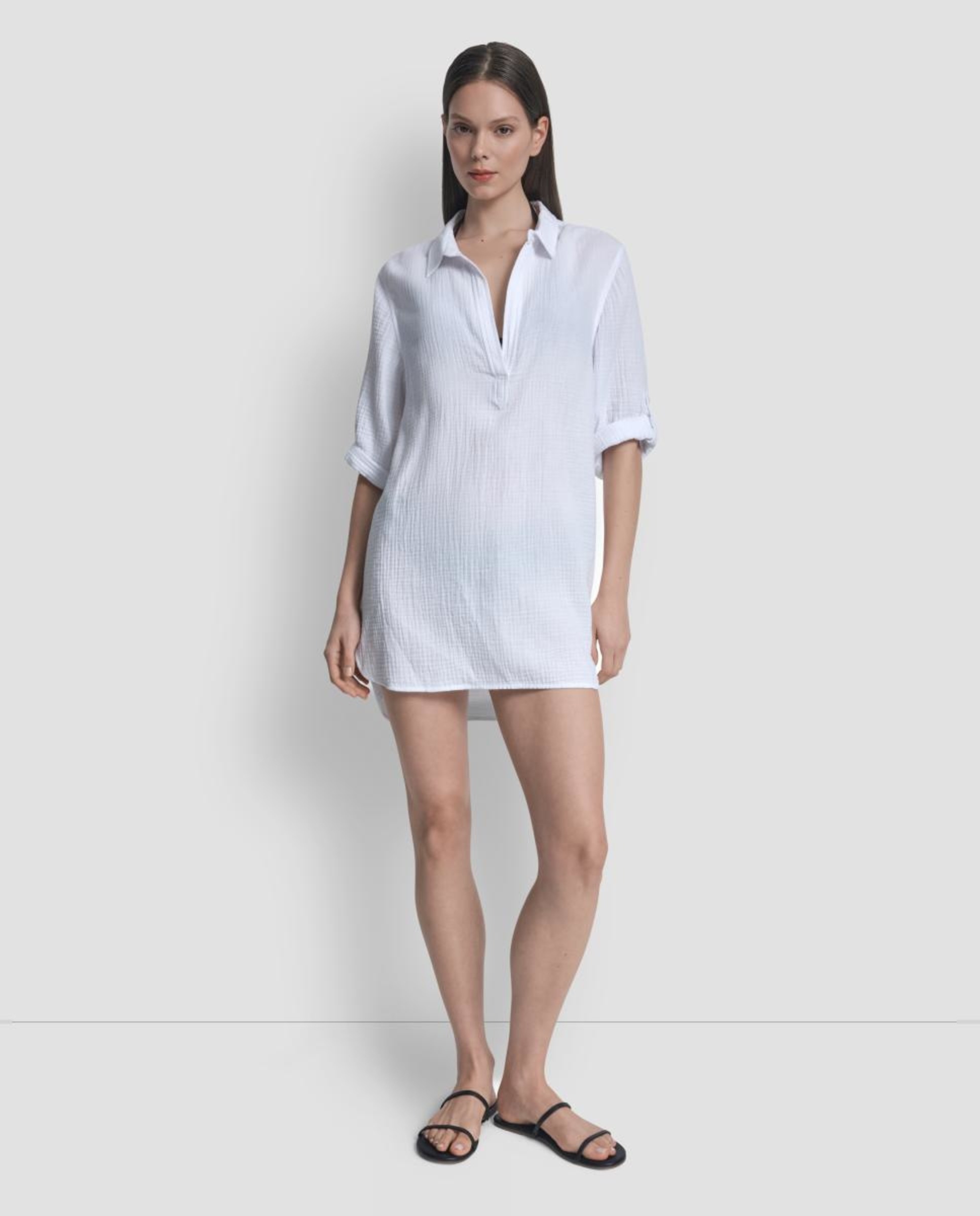 Vestido de Praia Branco-3