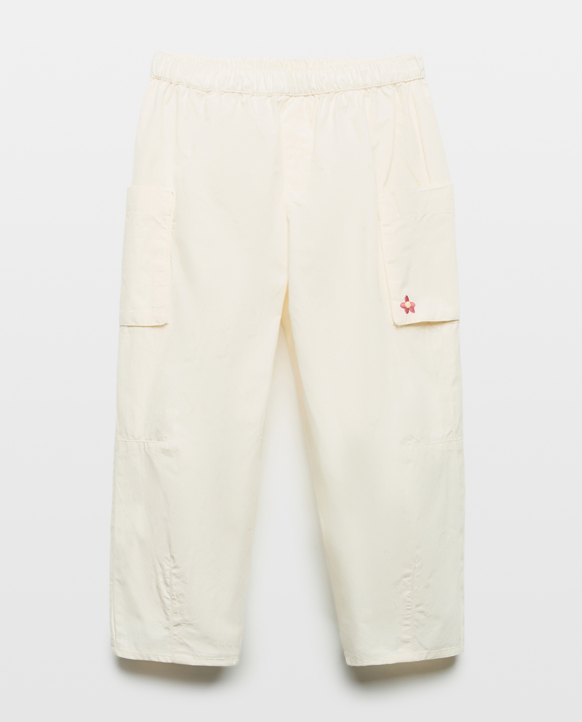 Calças Cargo com Cós Elástico 120 Cru-4