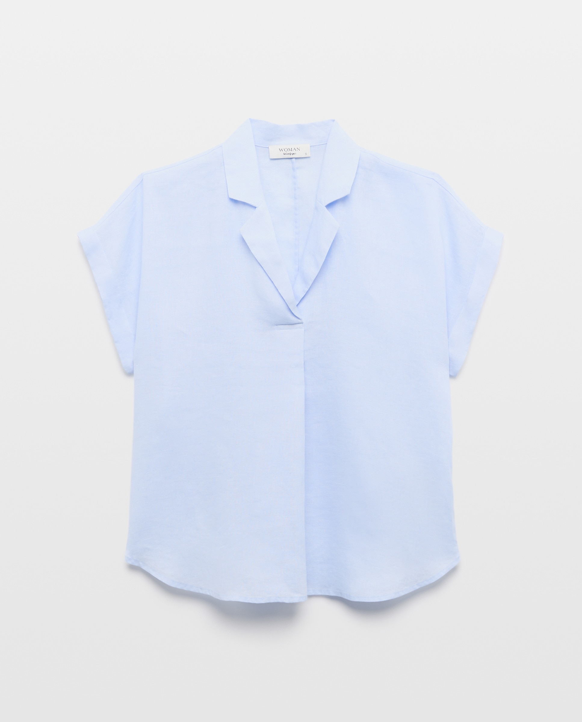 Imagem 0 de Blusa de linho com manga curta